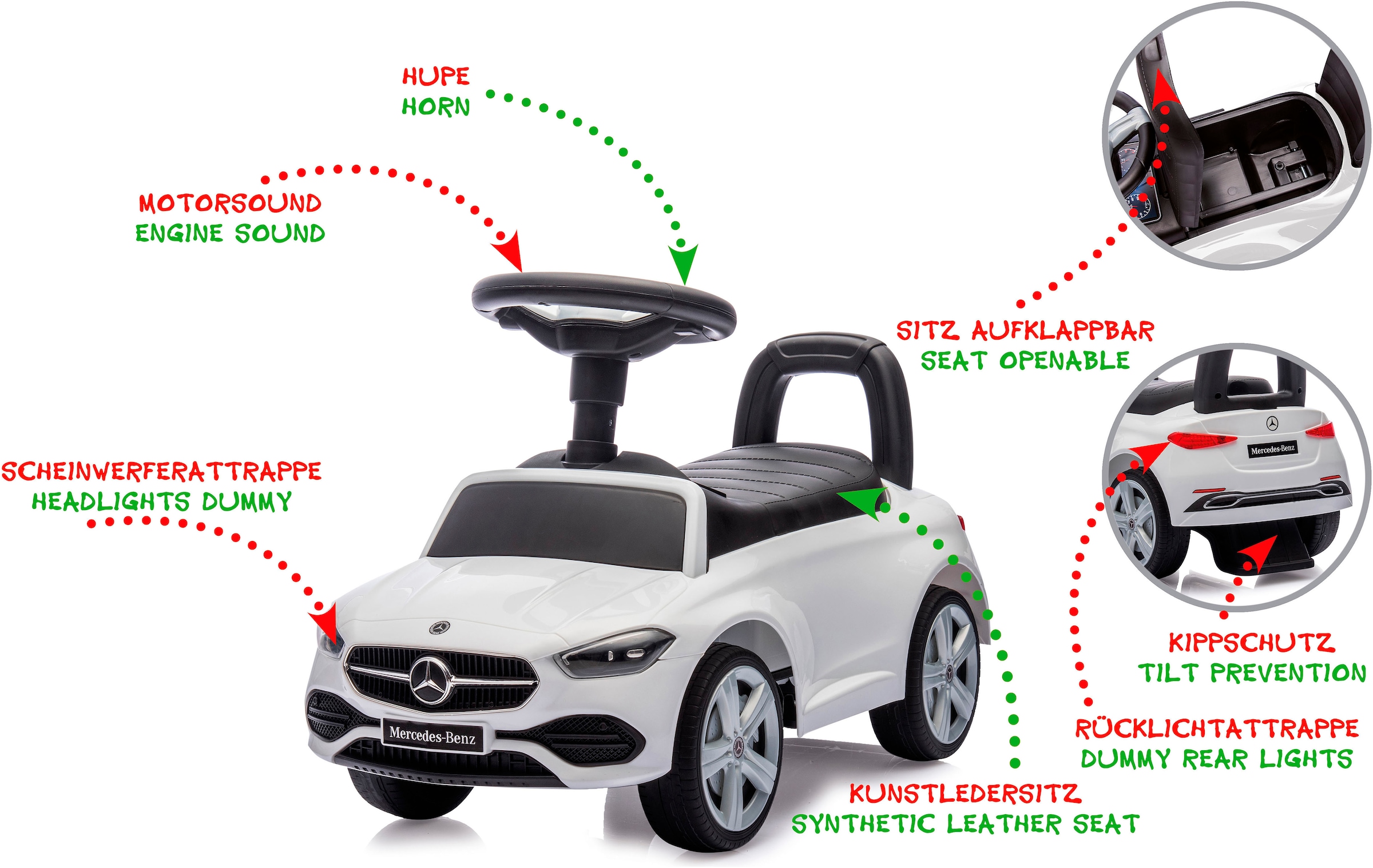 Jamara Rutscherauto »Mercedes-Benz C-Class« mit Sound