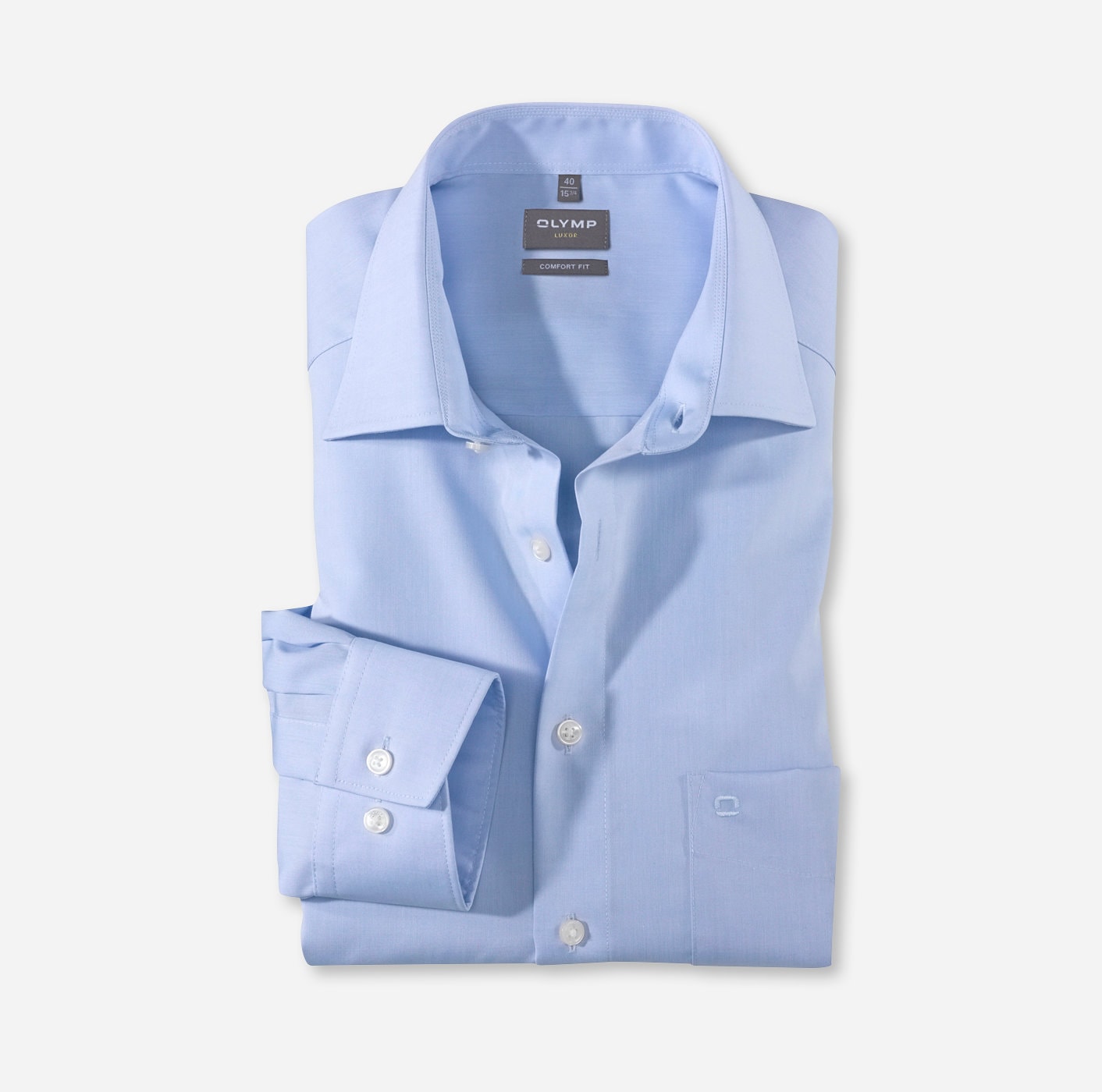 OLYMP Langarmhemd »Luxor« comfort fit, Businesshemd, New-Kentkragen, bügelfrei