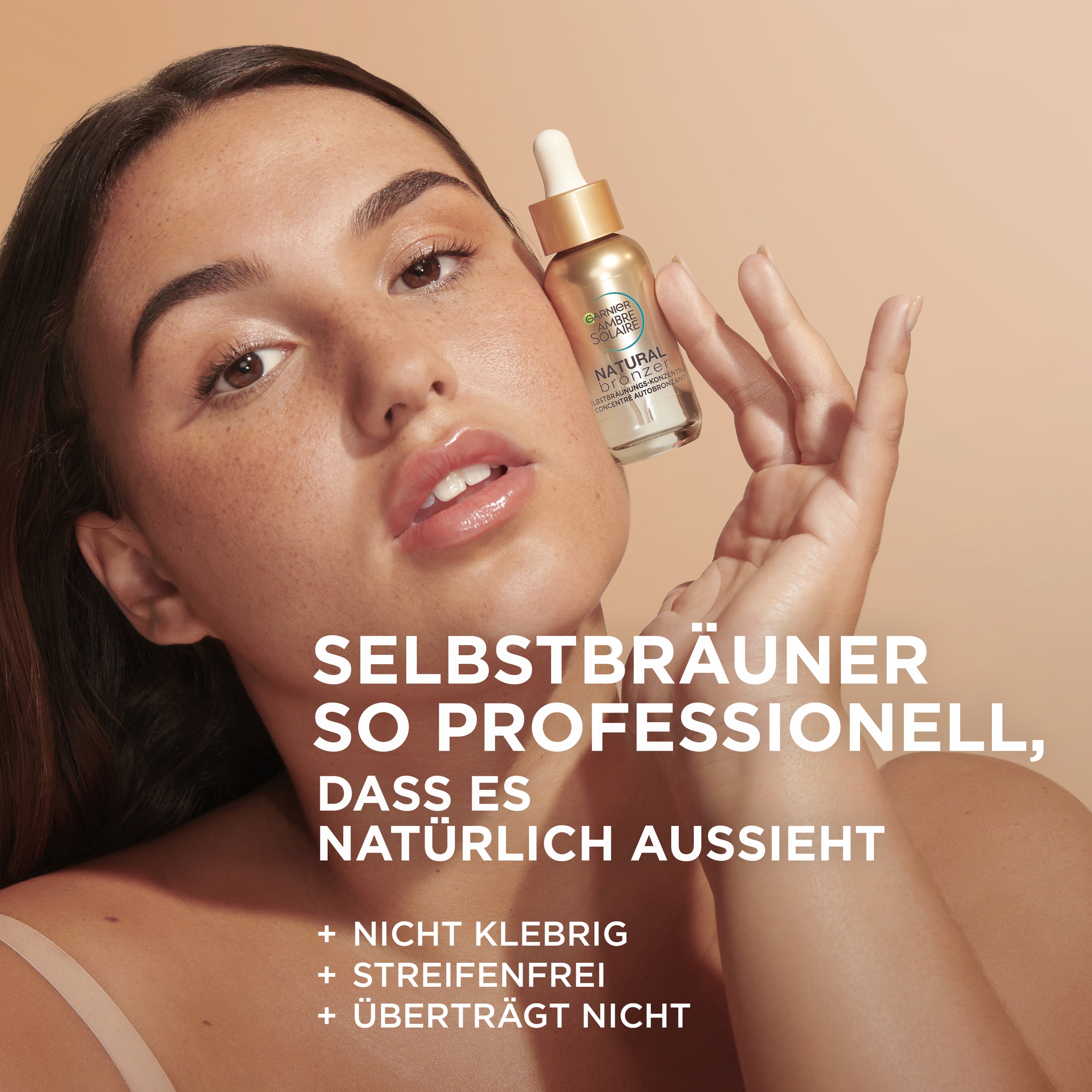 GARNIER Selbstbräunungskonzentrat »AMBRE SOLAIRE NATUTRAL BRONZER« sorgt für einen Teint, pflegt die Haut zugleich, zieht schnell ein