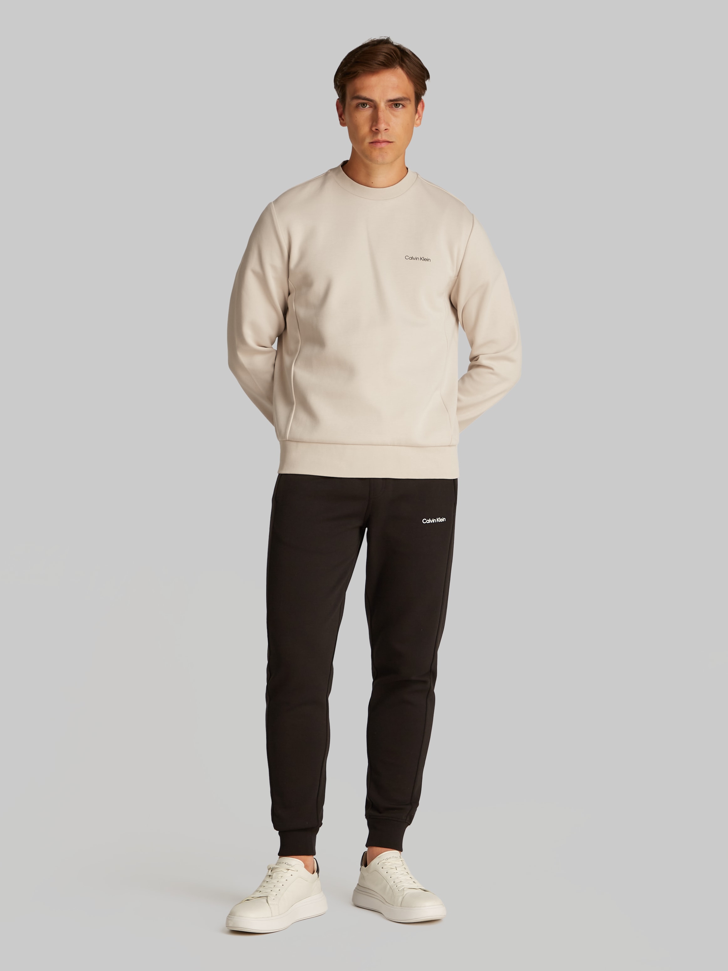 Calvin Klein Sweatshirt »MICRO LOGO REPREVE SWEATSHIRT« mit halsnahmen Rundhalsausschnitt