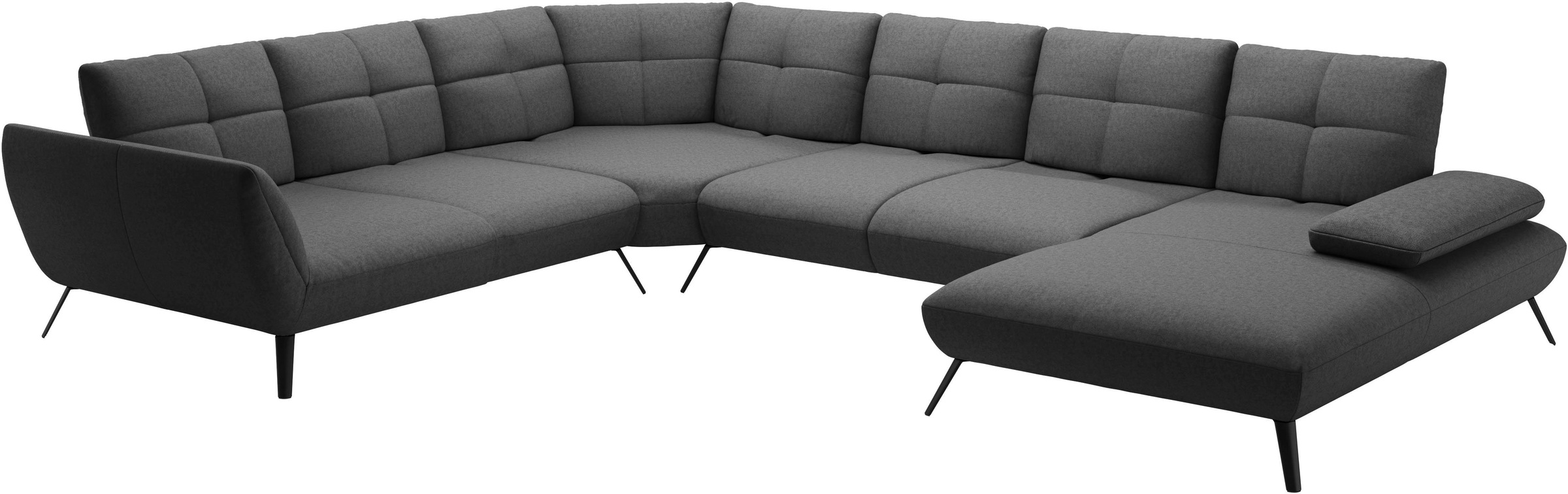 Places of Style Wohnlandschaft »Mikado U-Form«, inkl. Sitztiefenverstellung und Armteilverstellung