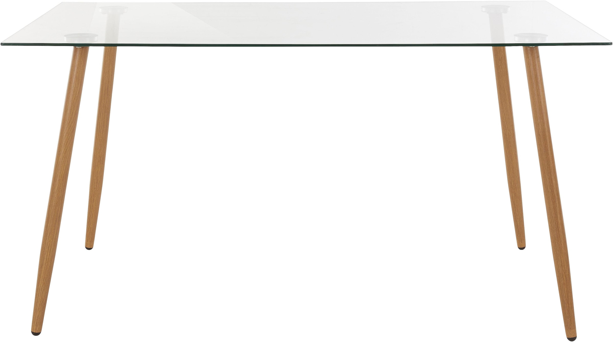 Glastisch OTTO HOME "Miller", braun (glas, eichefarben), B:140cm H:75cm T:80cm, Tische, Glastisch, Breite 140 cm