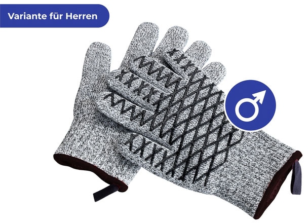 Maximex Grillhandschuhe »2in1« Schnittschutzhandschuhe für Herren, hitzebeständige Küchenhandschuhe