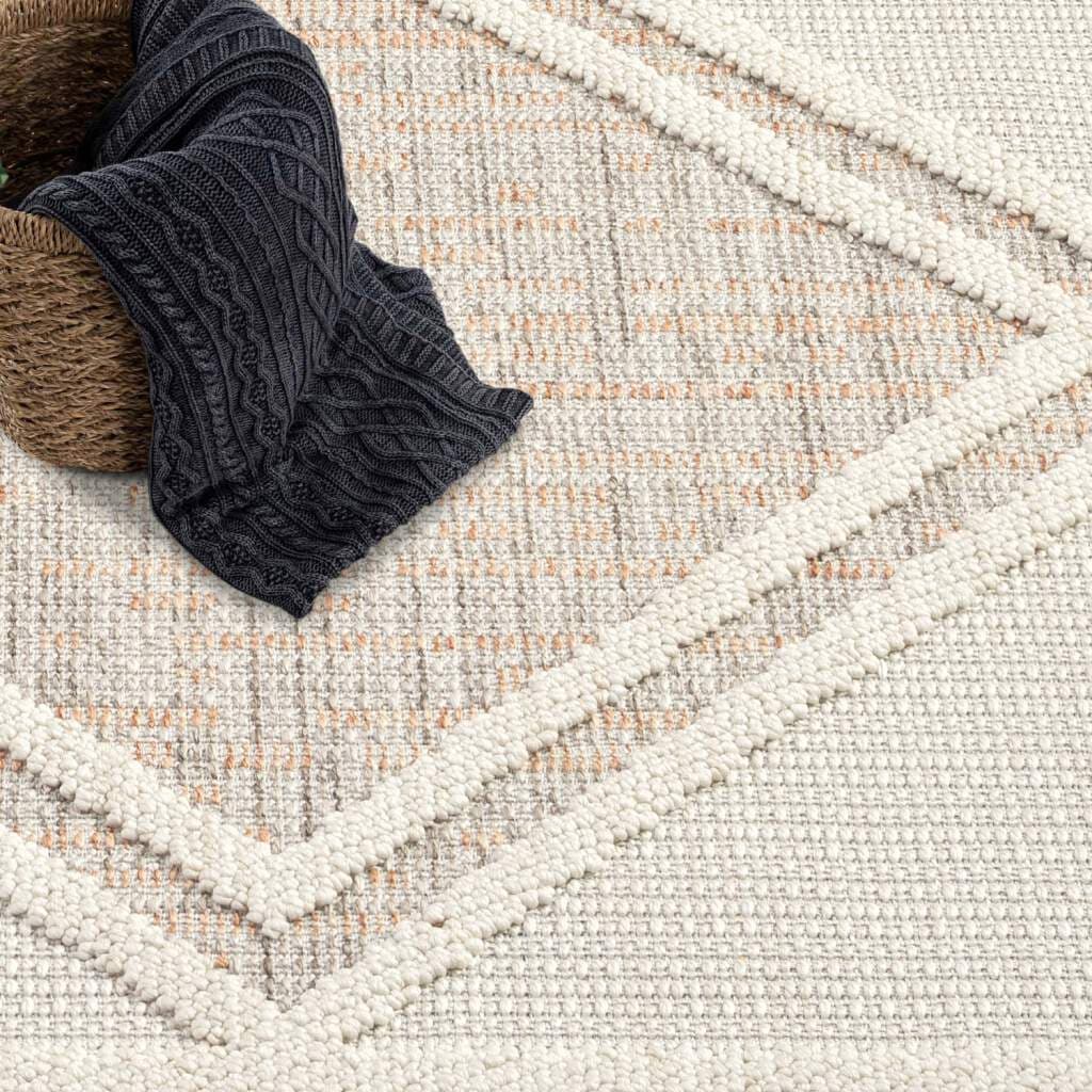 Carpet City Teppich »LINDO 8853«, rund, 11 mm Höhe, Kurzflor, Hochtief-Muster/ 3D-Effekt, Boho-Stil, Wohnzimmer