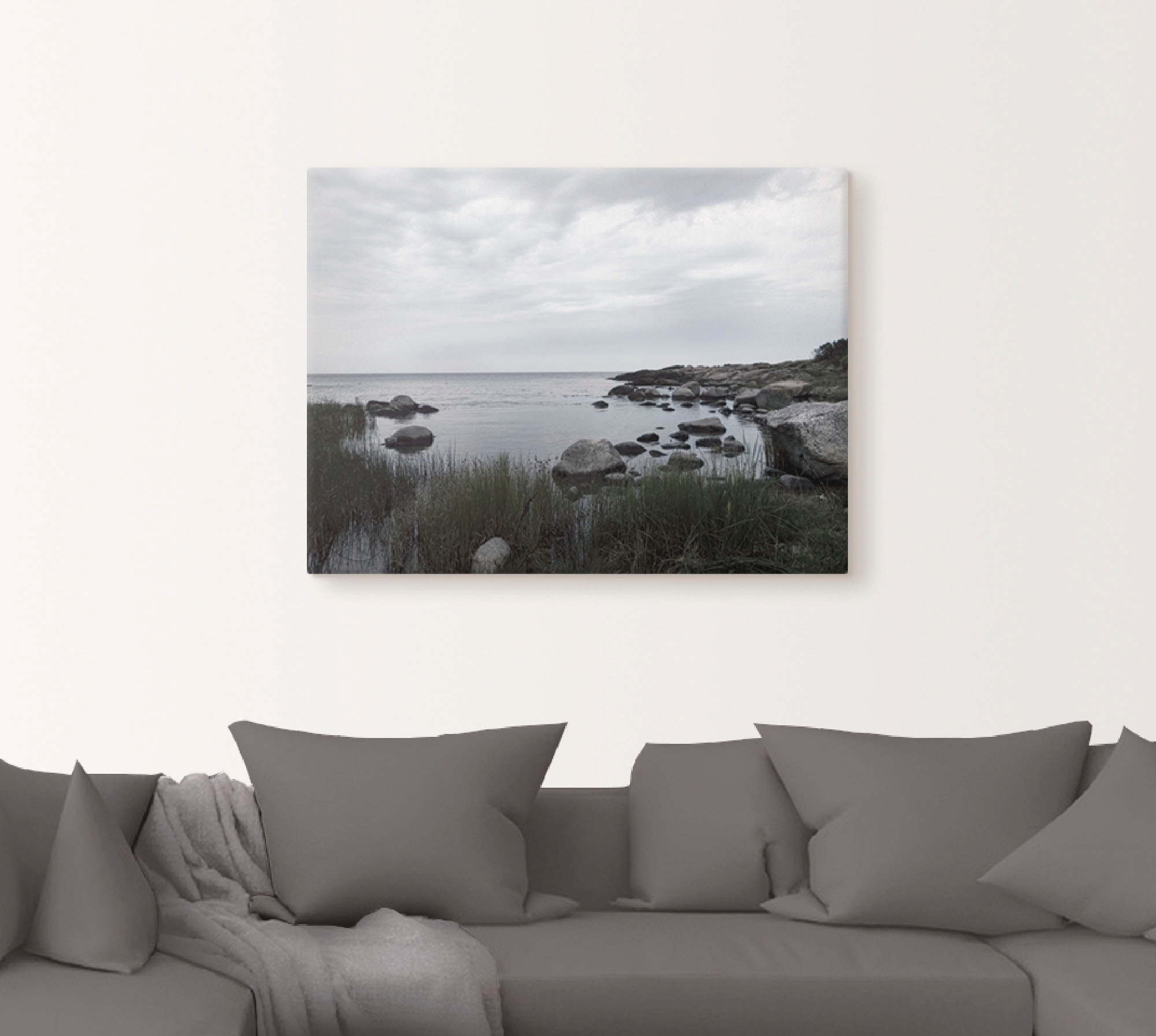 Artland Wandbild »Einsame Bucht am Meer«, Gewässer, (1 St.), als Leinwandbi günstig online kaufen