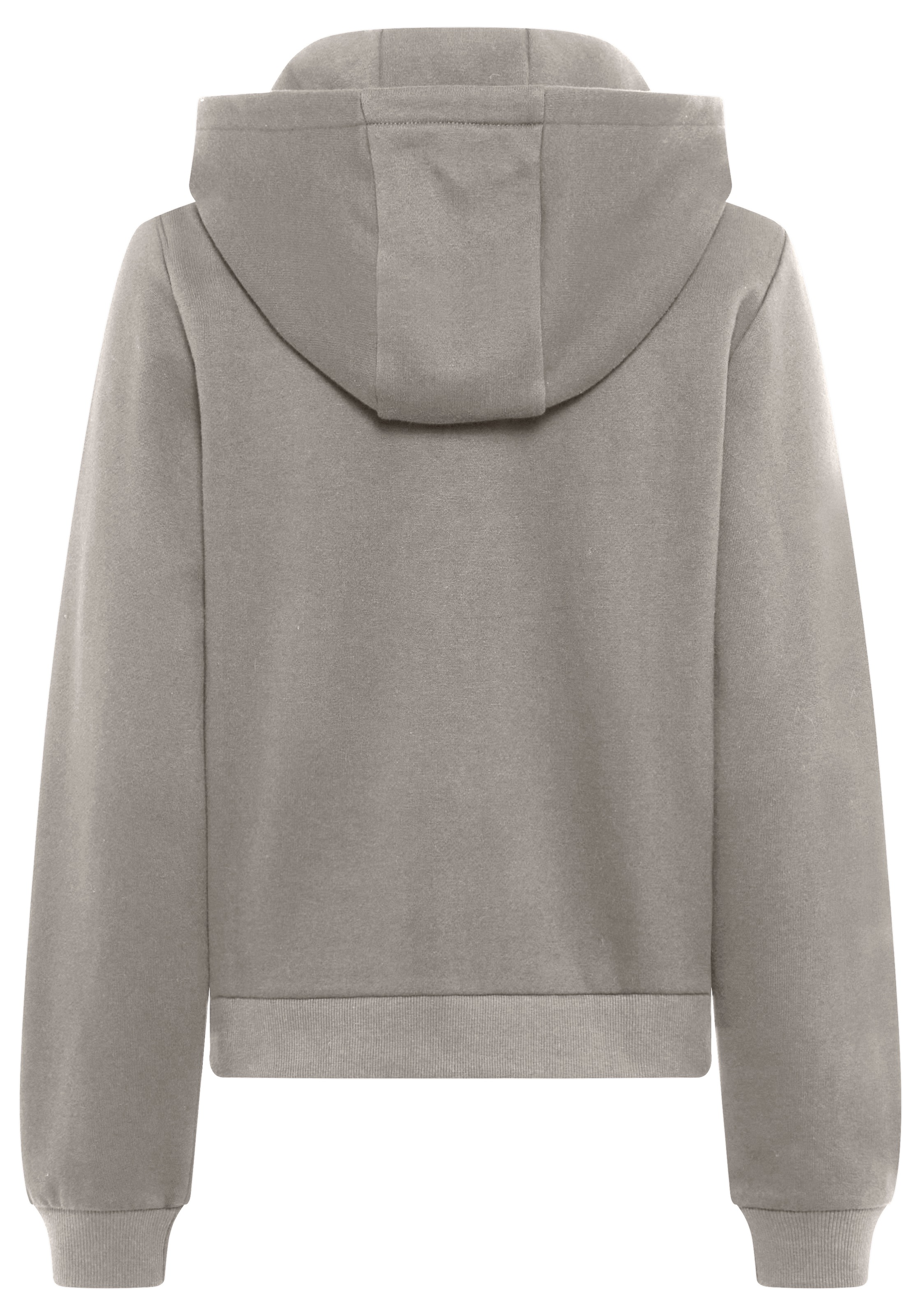 DELMAO Kapuzensweatjacke, mit Reißverschluss, Kapuze & Kängurutasche