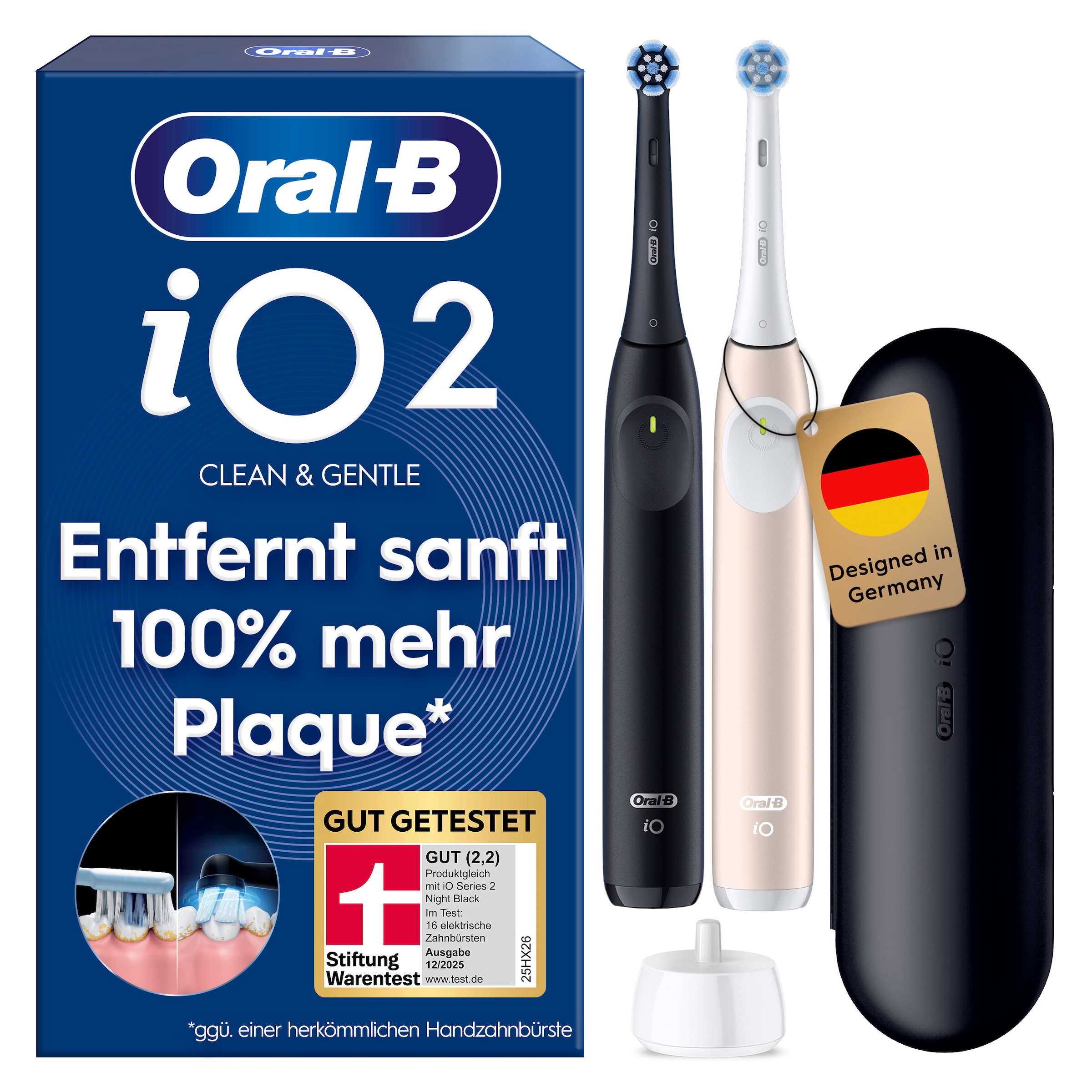 Oral-B »iO Series 2« 2 Stk. Aufsteckbürsten für die sanfte Reinigung, mit 2. Handstück