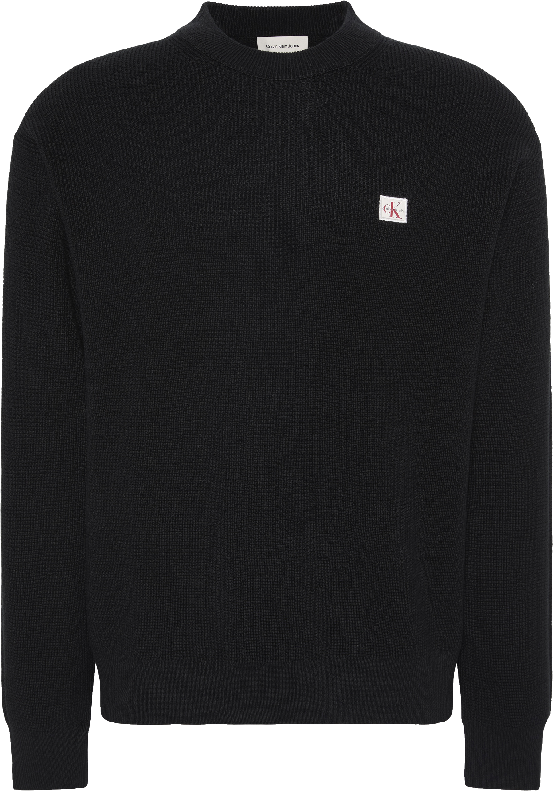 Calvin Klein Jeans Rundhalspullover »LS EZ COTTON WAFFLE CRWNK SWTR 9« Rundhalsausschnitt, regular fit