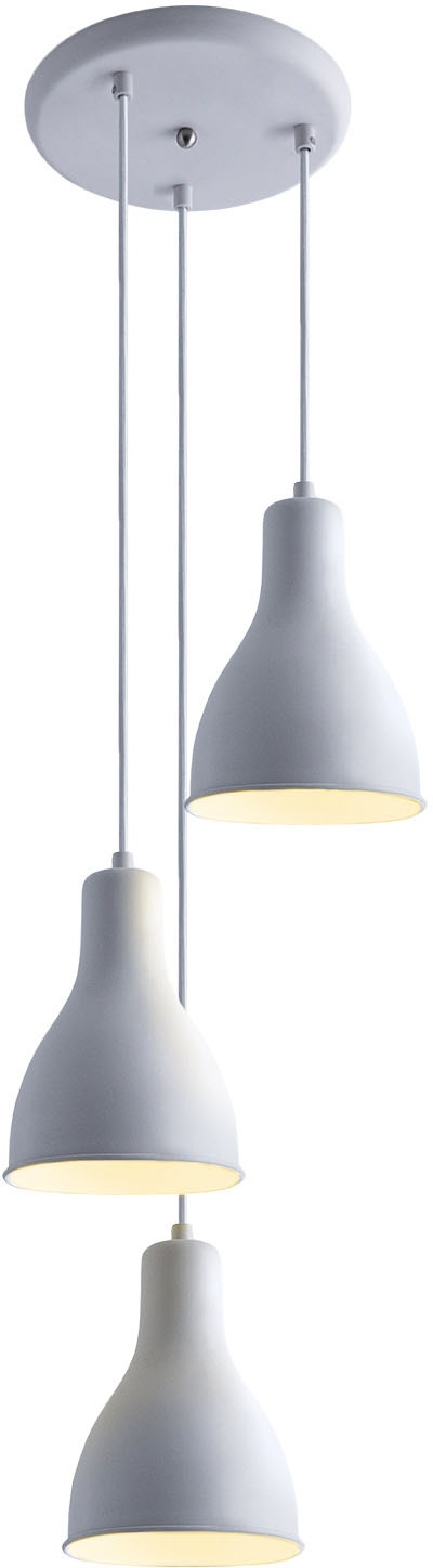 Paco Home Pendelleuchte »CHARLIE«, 3 flammig, Leuchtmittel E27 | ohne Leuchtmittel, Hängelampe Esszimmer Küchenlampe Hängend Esstischlampe E27