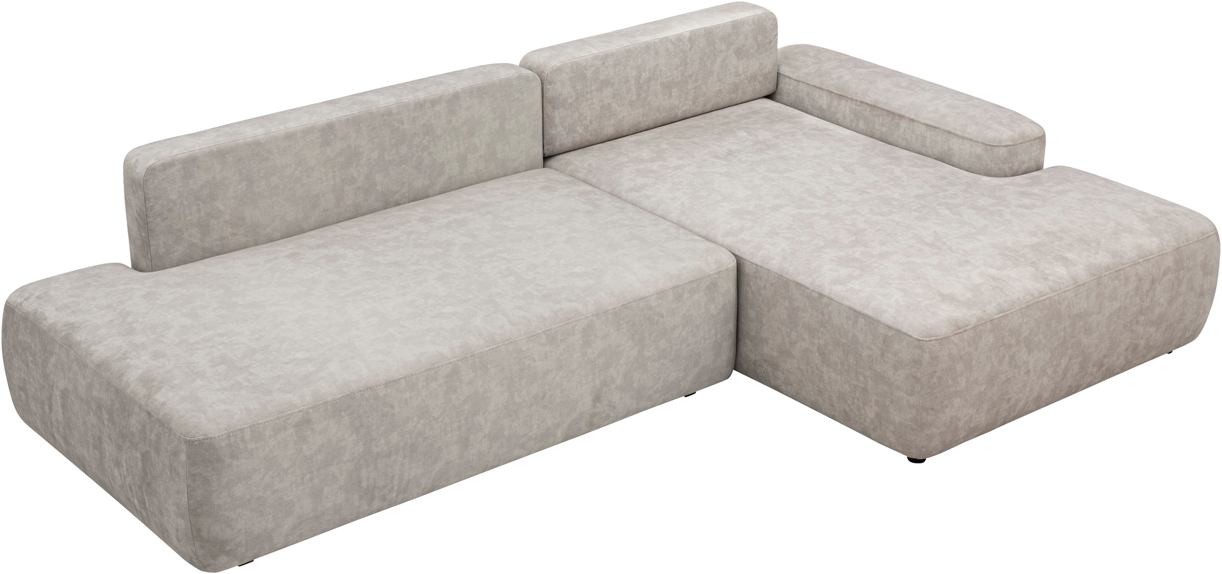 INOSIGN Ecksofa »TORGE, Schlafsofa Cord, Samtvelours u. Strukur fein, Couch in L-Form«, Schlaffunktion und Bettkasten, Liegefläche: 210x125 cm, neues Design