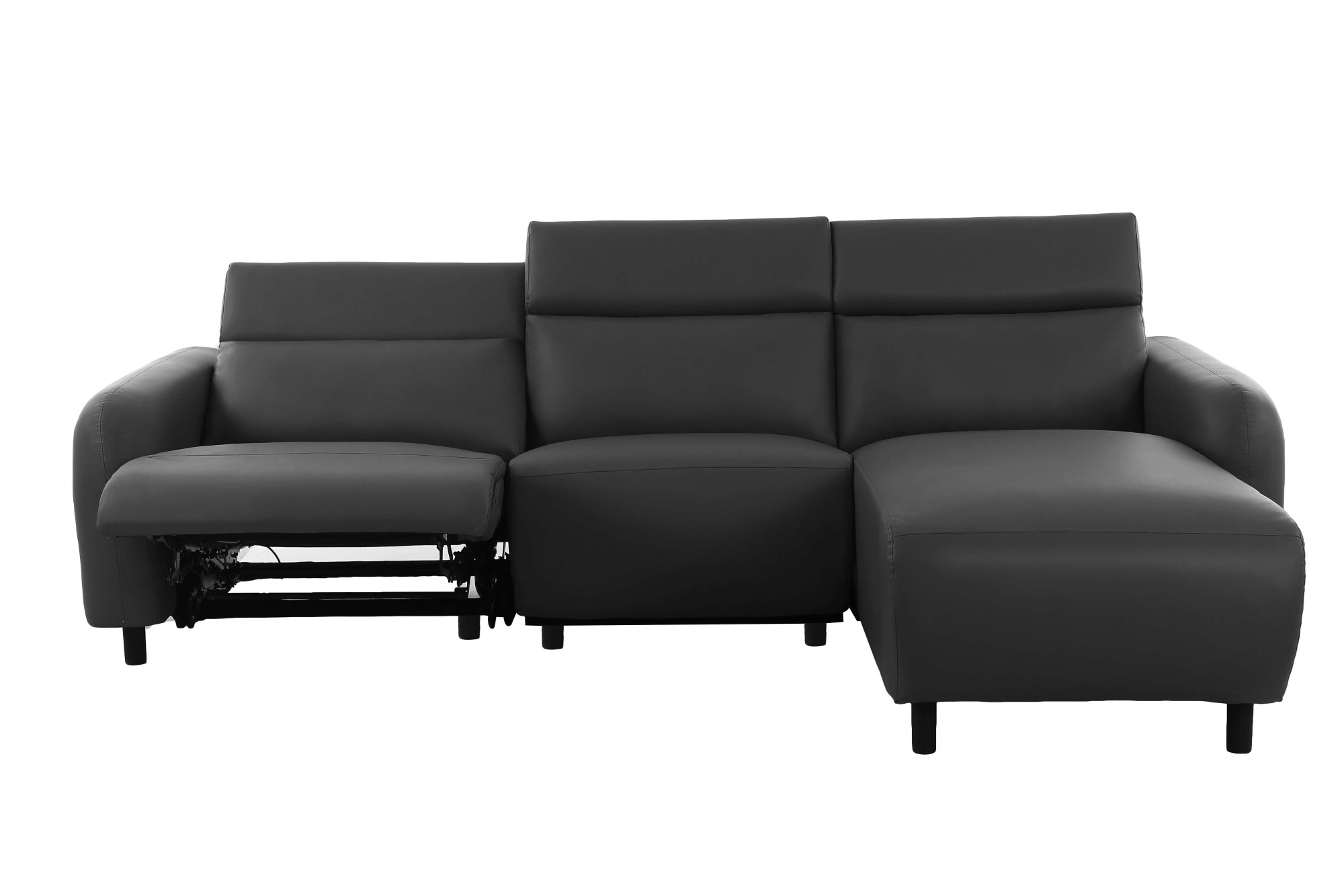 Home affaire Ecksofa »SKAANE Kunstleder, L-Form, 274 cm, manuelle u. elektrische Funktion,«, Kopfteilverstellung, Relax-und Liegefunktion, Federkernpolsterung
