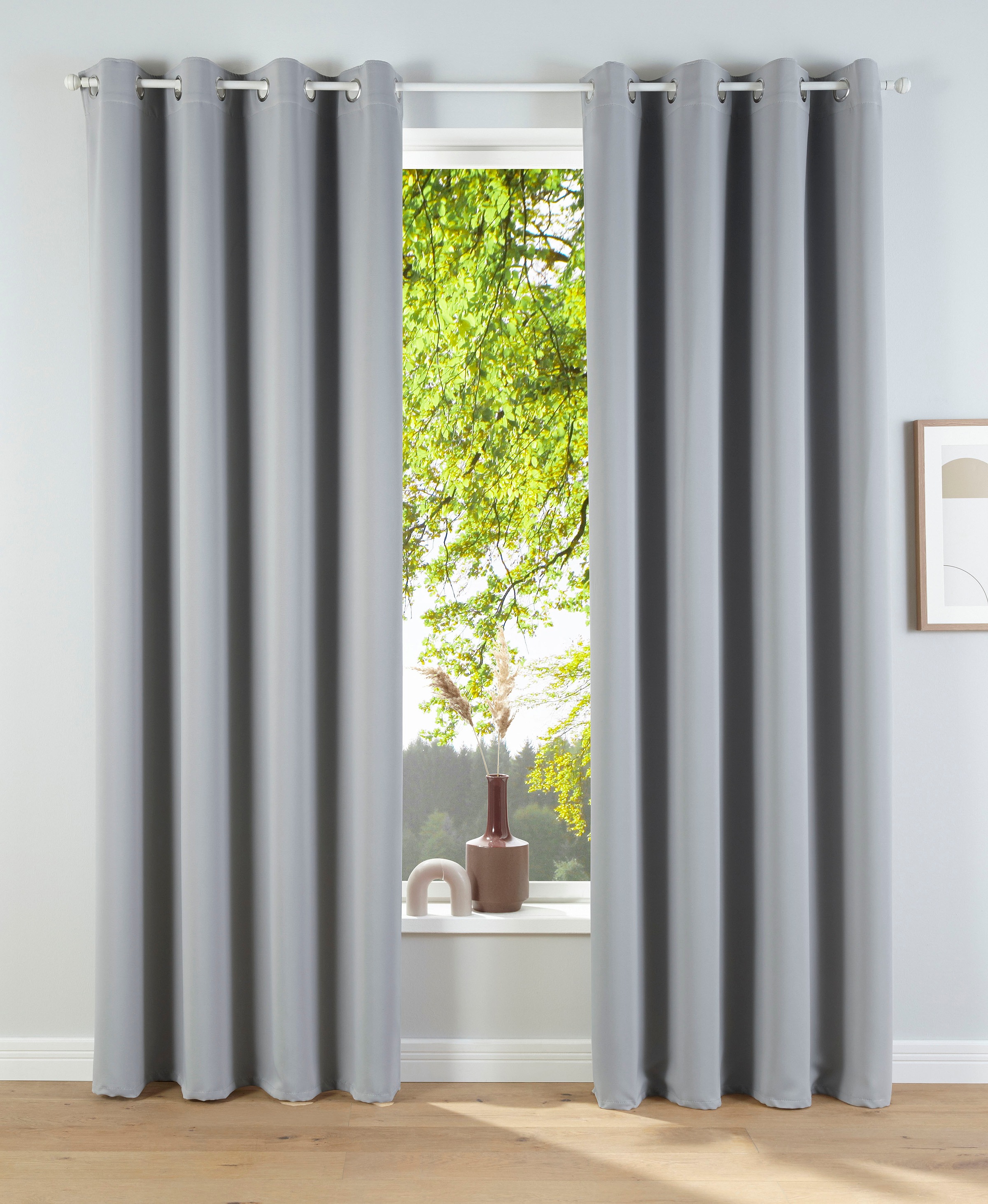 my home Verdunkelungsvorhang »Solana« Ösen 2 Stk. tlg. 2-er Set, Breite 140 günstig online kaufen