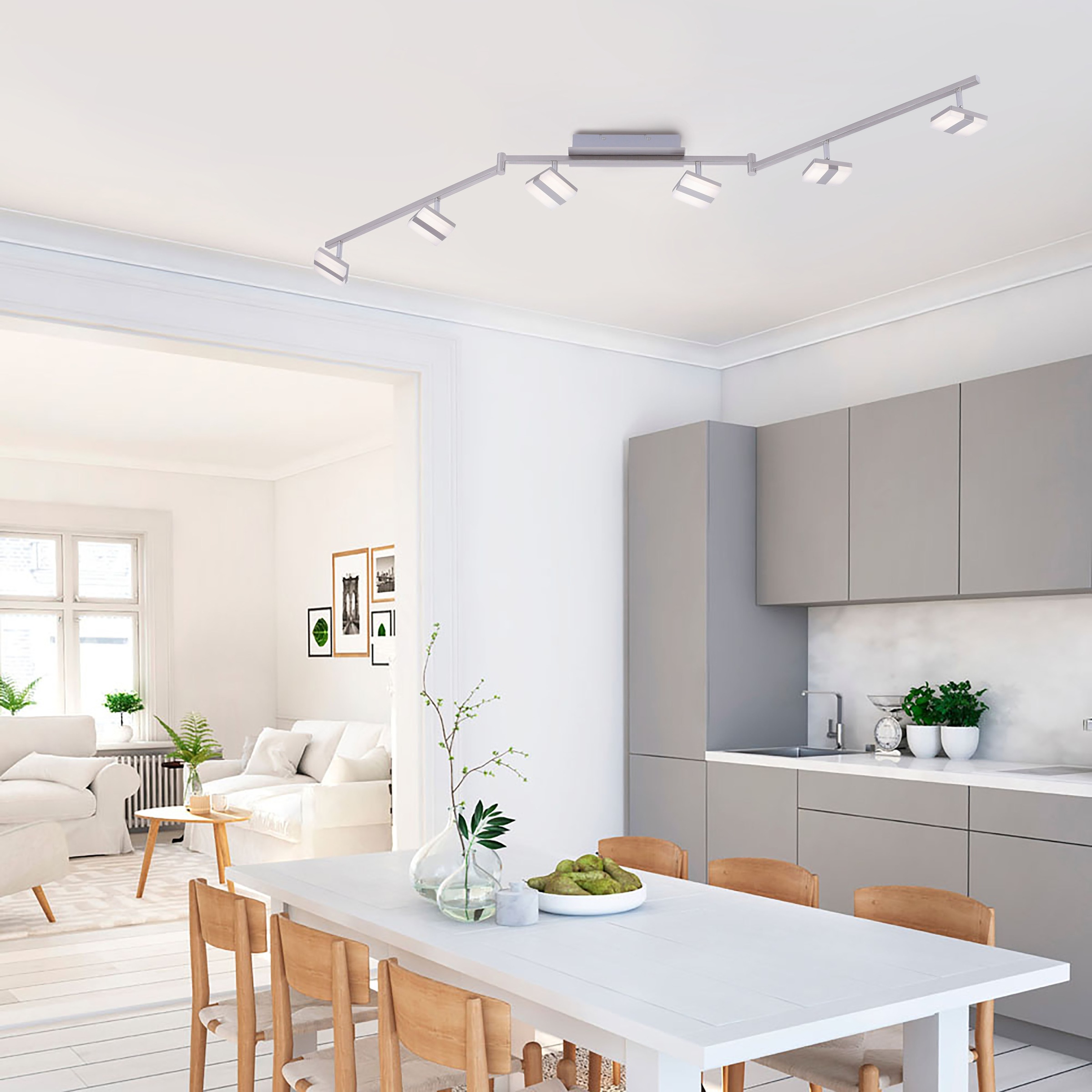 JUST LIGHT LED Deckenleuchte »Ls-SABI«, 6 flammig, Leuchtmittel LED-Board günstig online kaufen