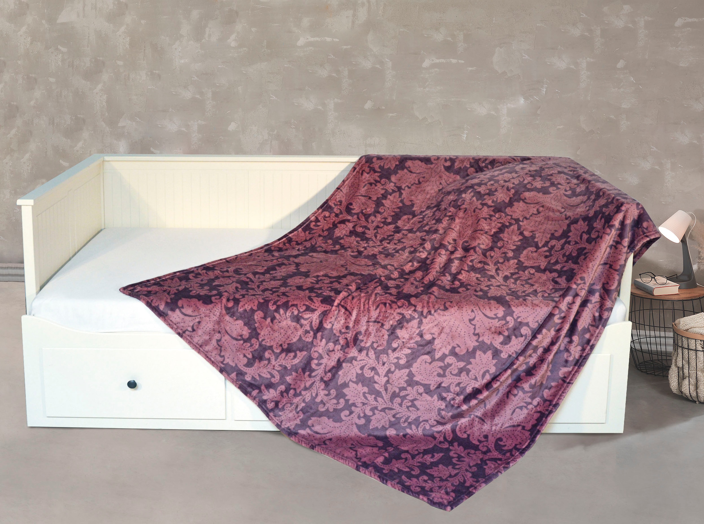 KiNZLER Wohndecke »Kaschmirtouch«, elegantes Allover-Design günstig online kaufen