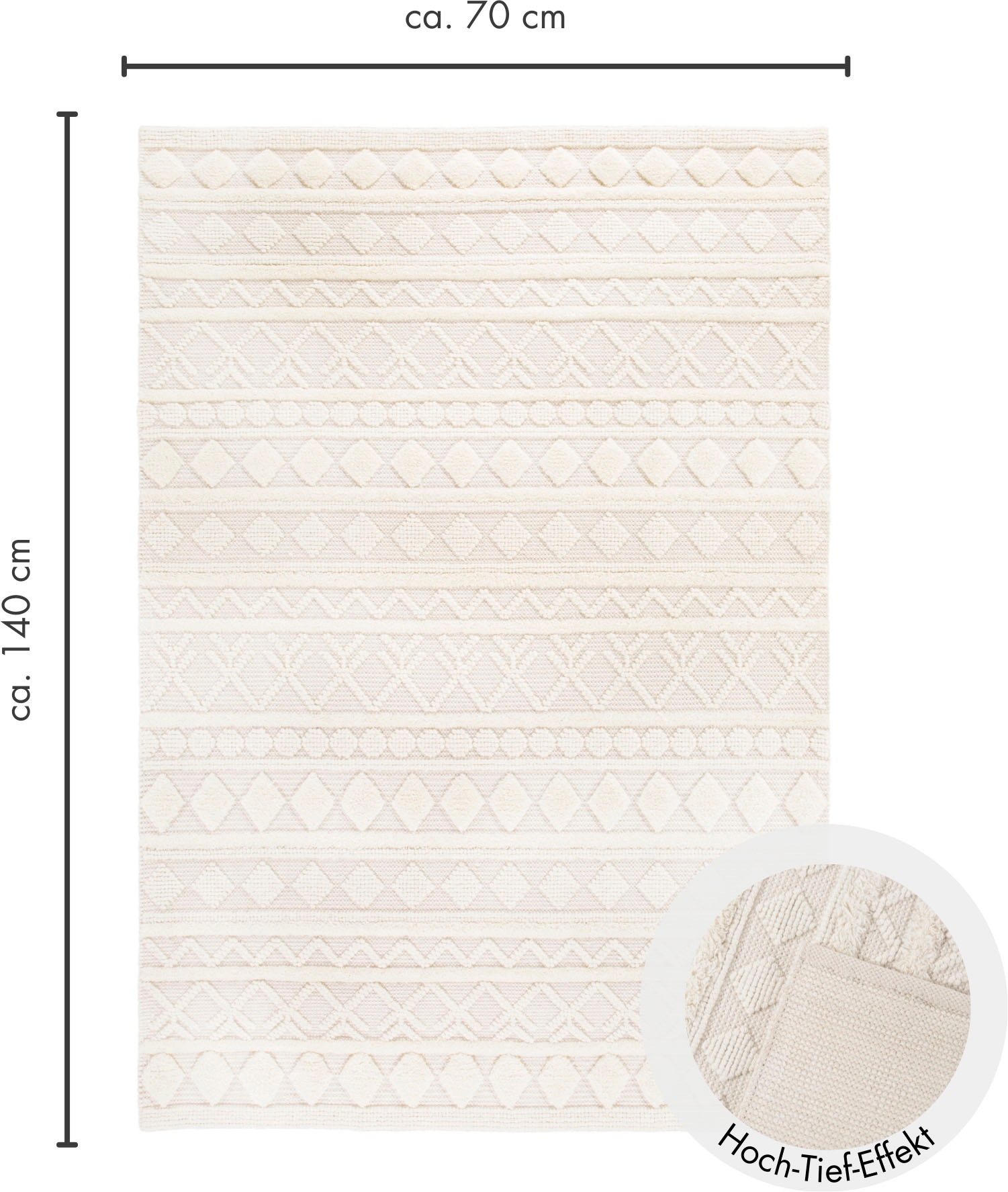 LUXOR living Wollteppich "Hägga" rechteckig 15 mm Höhe Handweb Teppich, rei günstig online kaufen