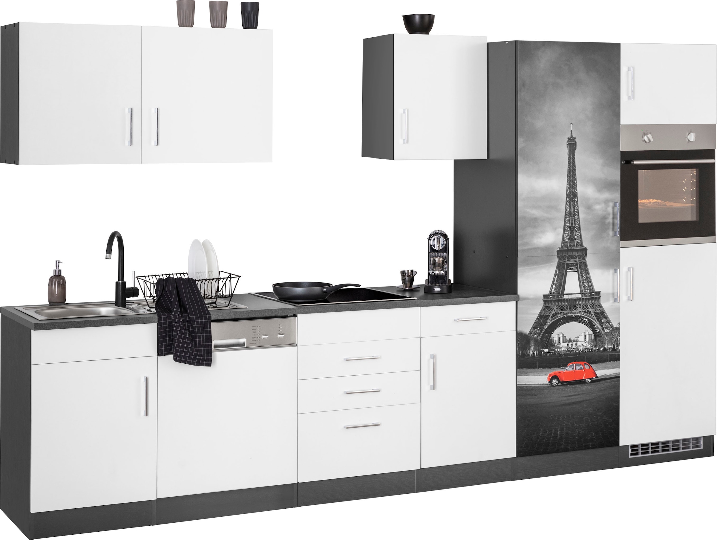 HELD MÖBEL Küchenzeile »Paris«, ohne E-Geräte, Breite 340 cm