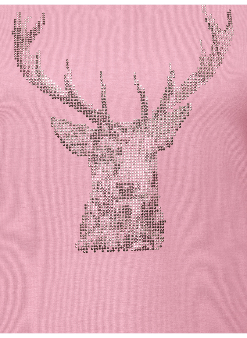 Trigema T-Shirt »TRIGEMA T-Shirt Glitzer-Hirsch«, (1 tlg.)
