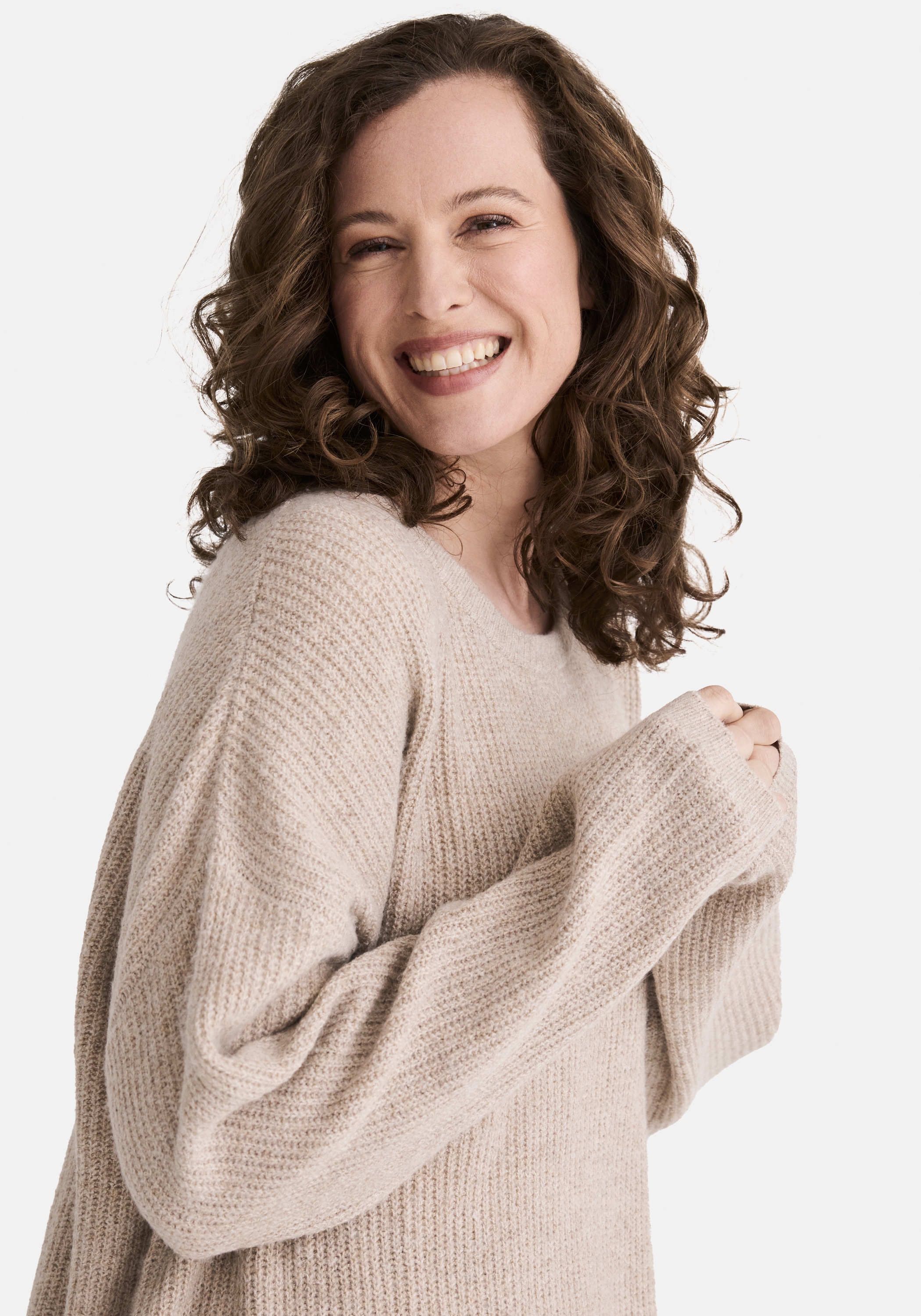 STOOKER WOMEN Strickpullover »CAJA Strick Longpullover« Strick-Longpullover Rundhals für Damen