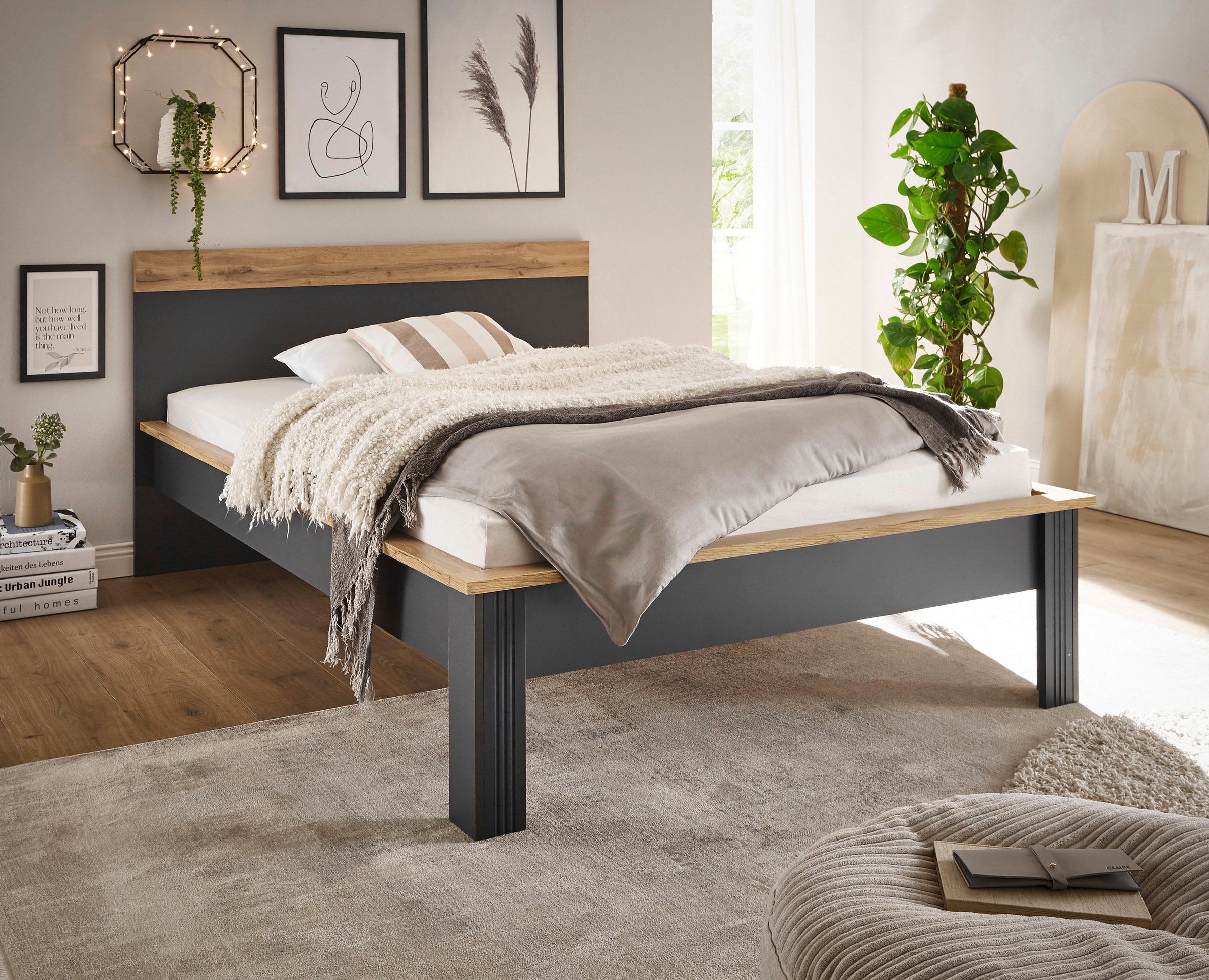 Home affaire Einzelbett »WESTMINSTER Bett im Landhausstil, Doppelbett, Bett günstig online kaufen