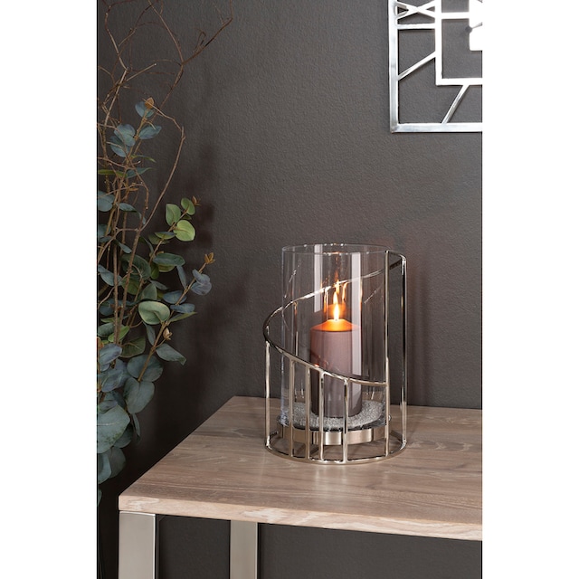 Fink Windlicht »CELINE«, (1 St.), Kerzenhalter aus Edelstahl mit  Glaseinsatz, Höhe ca. 29,50 cm kaufen