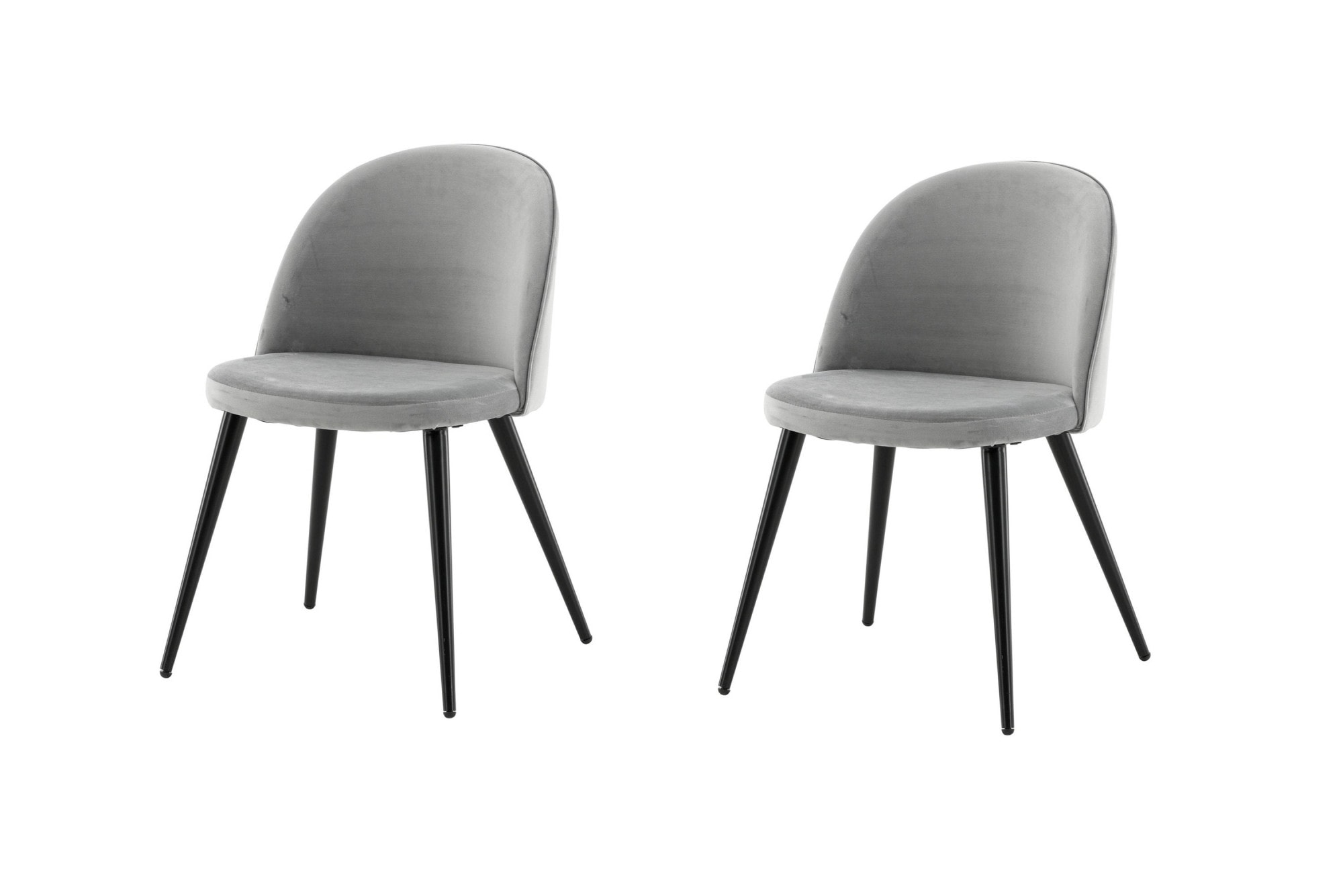 Venture Home Esszimmerstuhl »Velvet, 2er-Set Esszimmerstühle mit Samtbezug, 150 kg belastbar« () 2 Stk.Polsterstuhl, weicher Bezug, Metallbeine, abgerundet