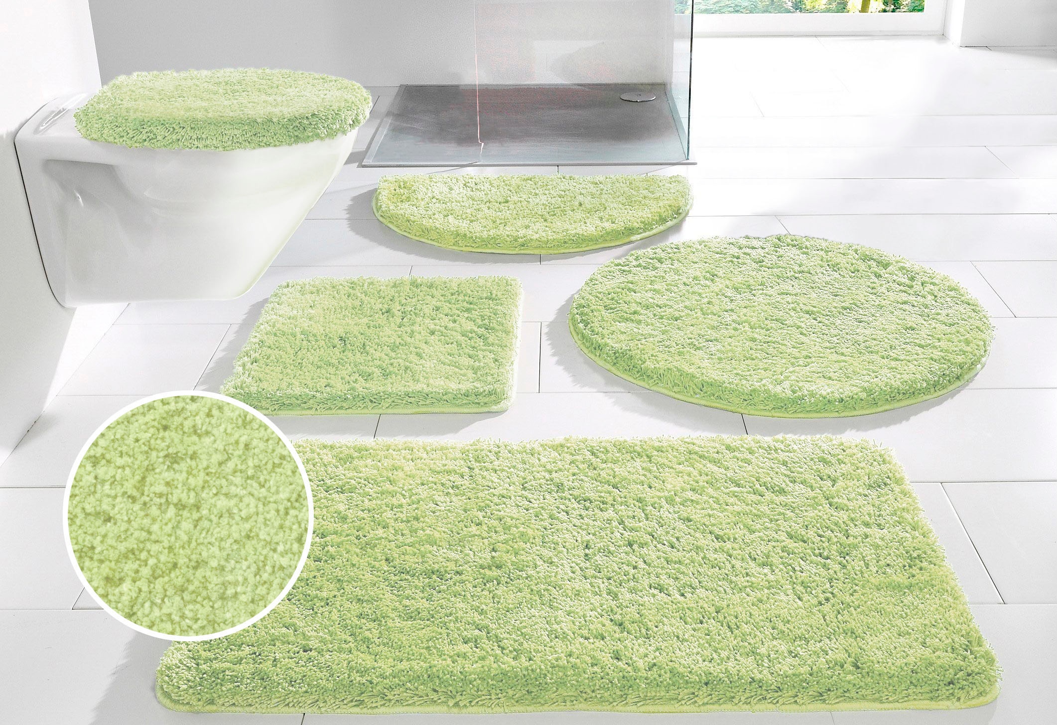 my home Badematte »Sanremo, Badvorleger, Badezimmer Teppich, sehr weich«, r günstig online kaufen
