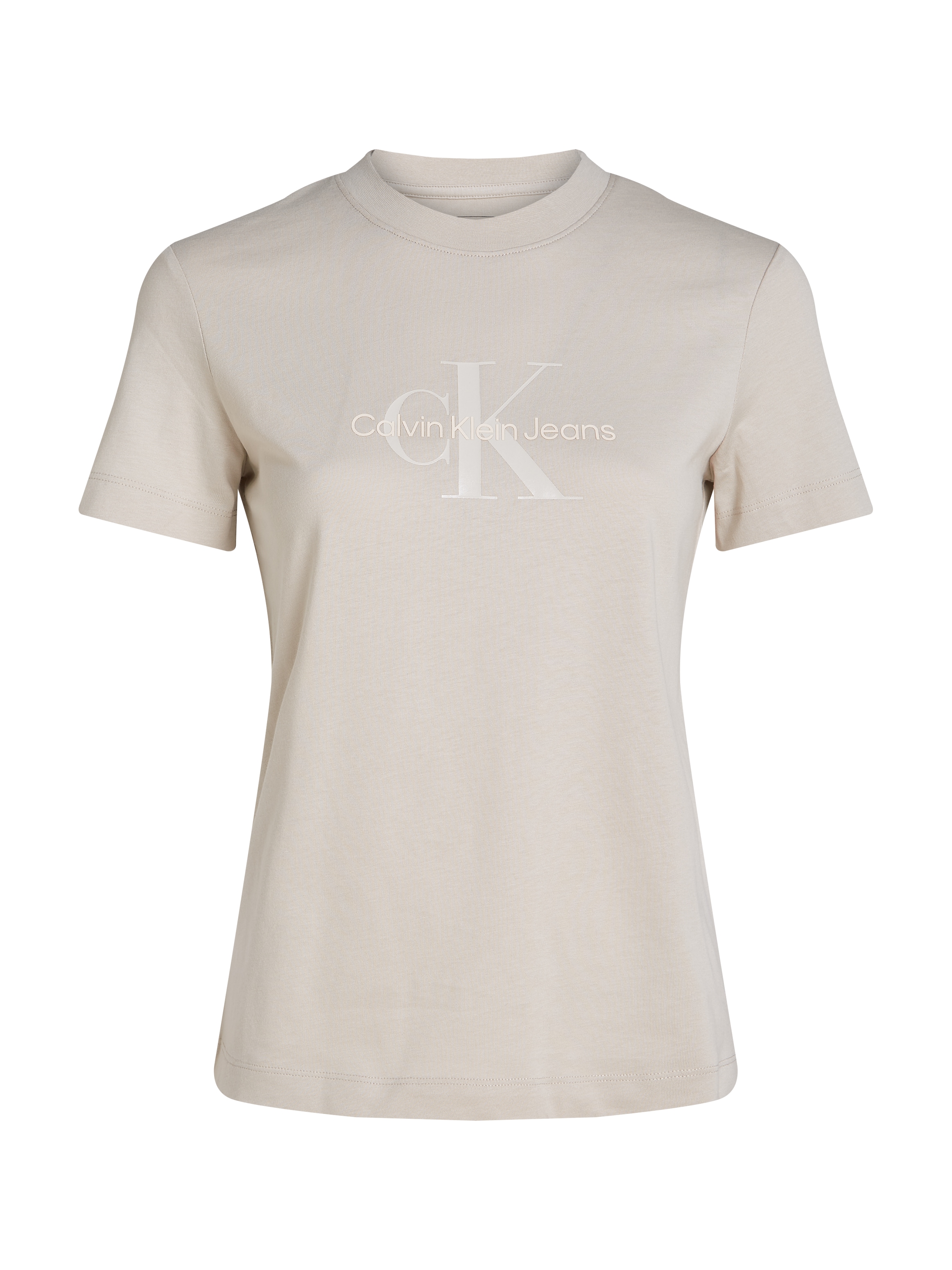 Calvin Klein Jeans Rundhalsshirt »GLOSSY MONOLOGO REGULAR TEE«, mit Logodruck