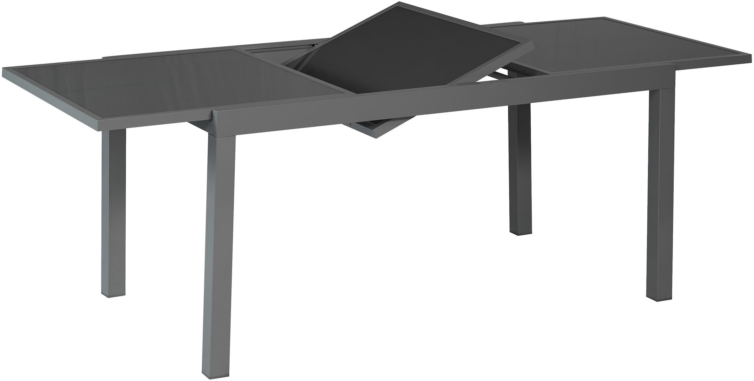 MERXX Garten-Essgruppe »»Milano«« Set, 5 Stk. tlg. Sessel stapelbar, Tisch ausziehbar