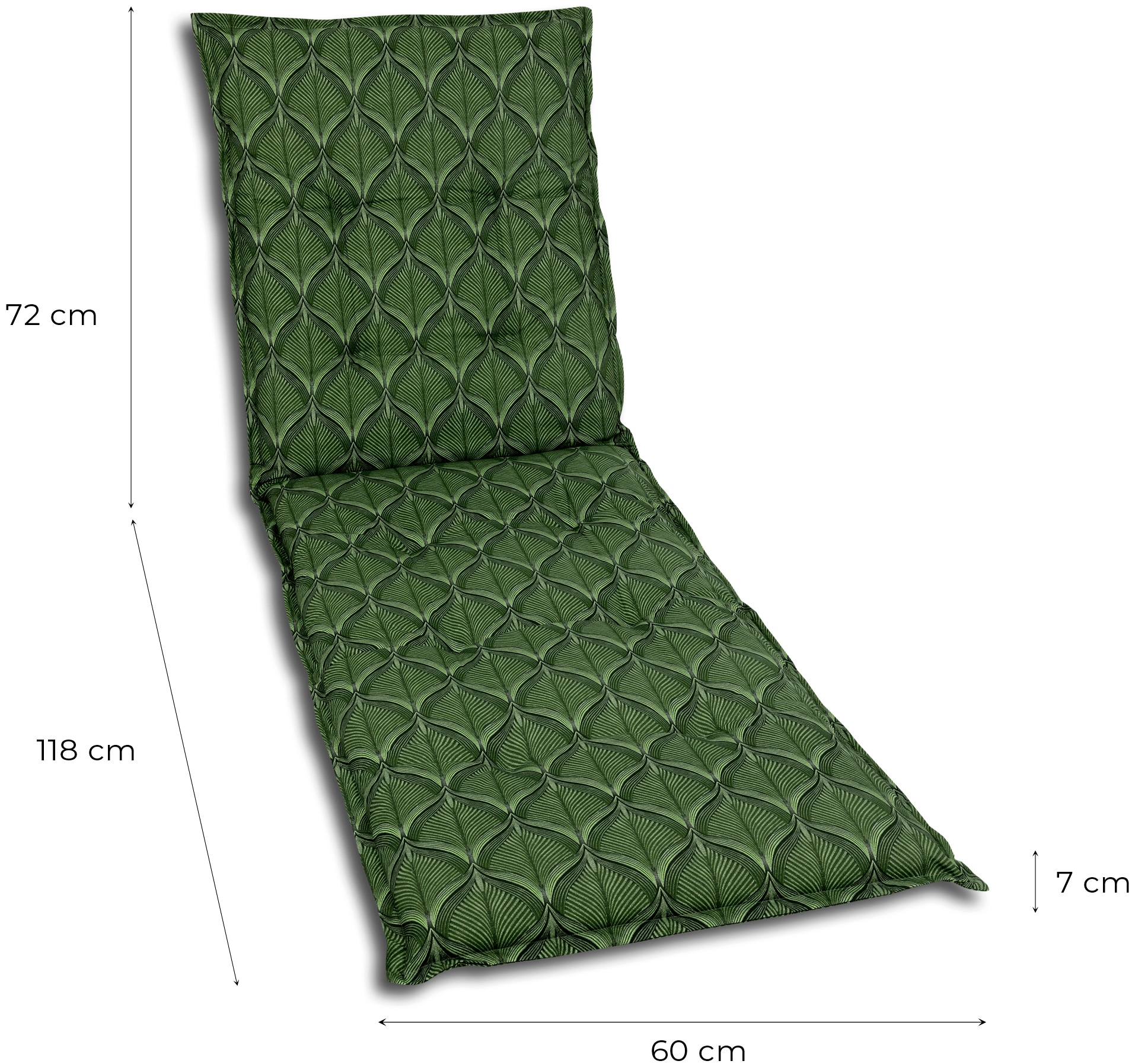 GO-DE Liegenauflage, Maße ca.: 60 cm x 190 cm x 7 cm