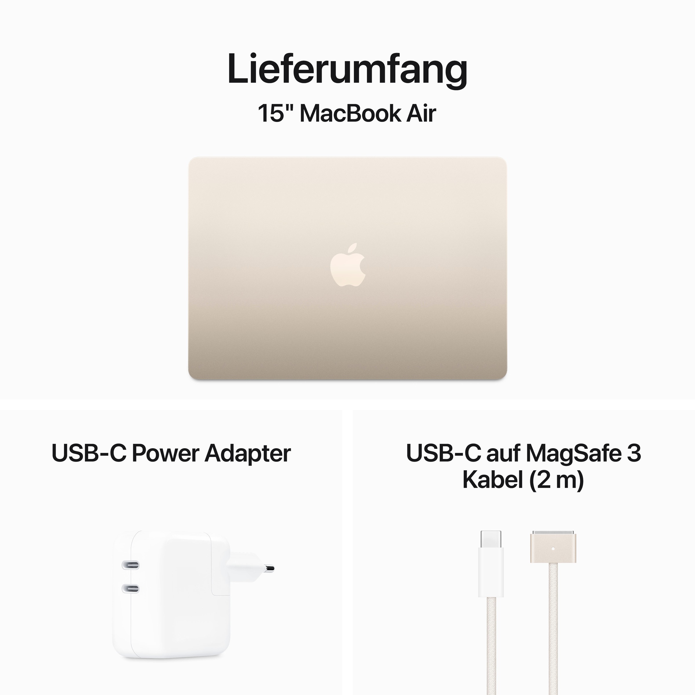 Apple Notebook »MacBook Air 15''CTO«, 38,91 cm, / 15,3 Zoll, Apple, M3, 10-Core GPU, 2000 GB SSD