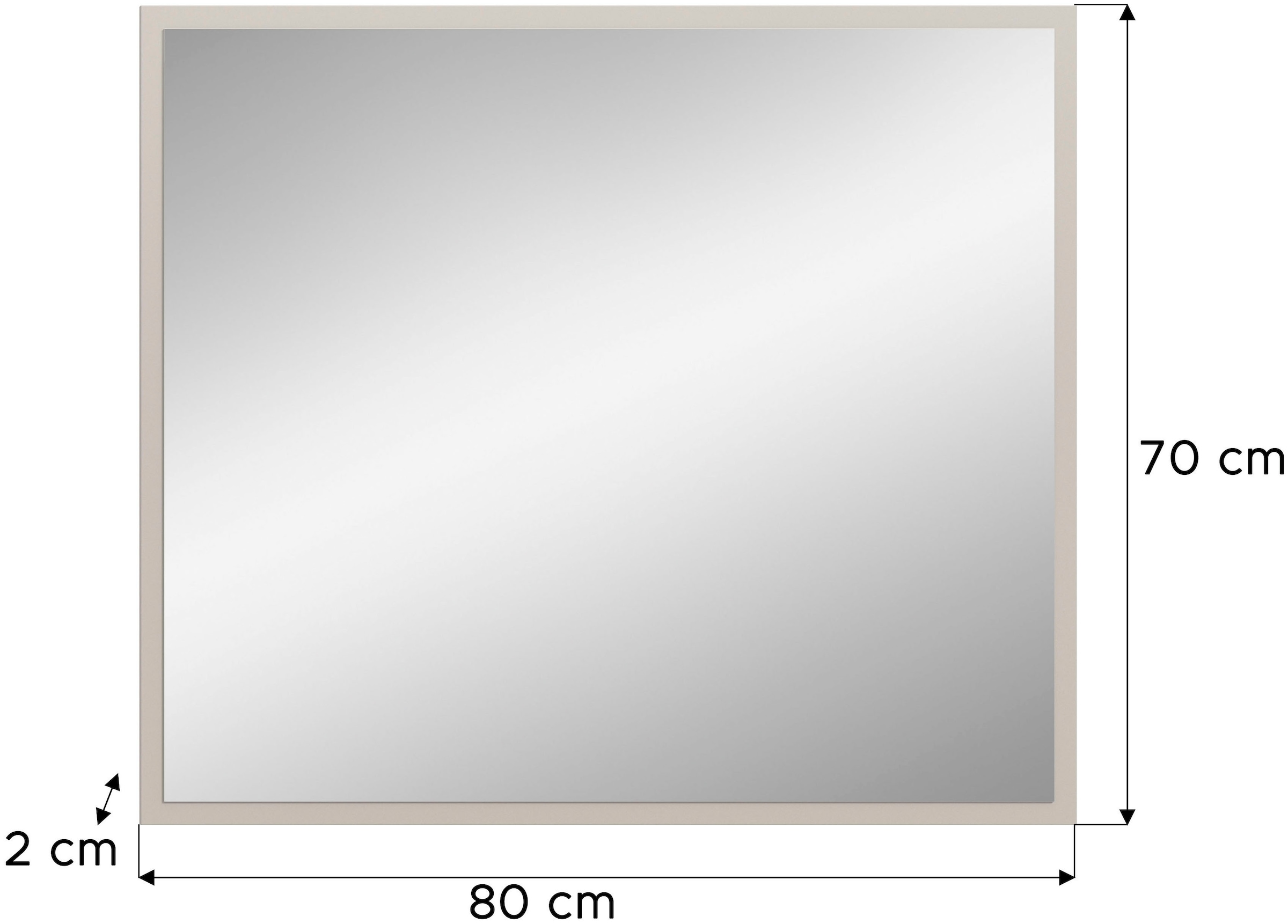 INOSIGN Garderobenspiegel »EDIL, 80 x 70 cm, große Spiegelfläche« Spiegel, Spiegelpaneel, Flurspiegel, Wandspiegel, Dielenspiegel