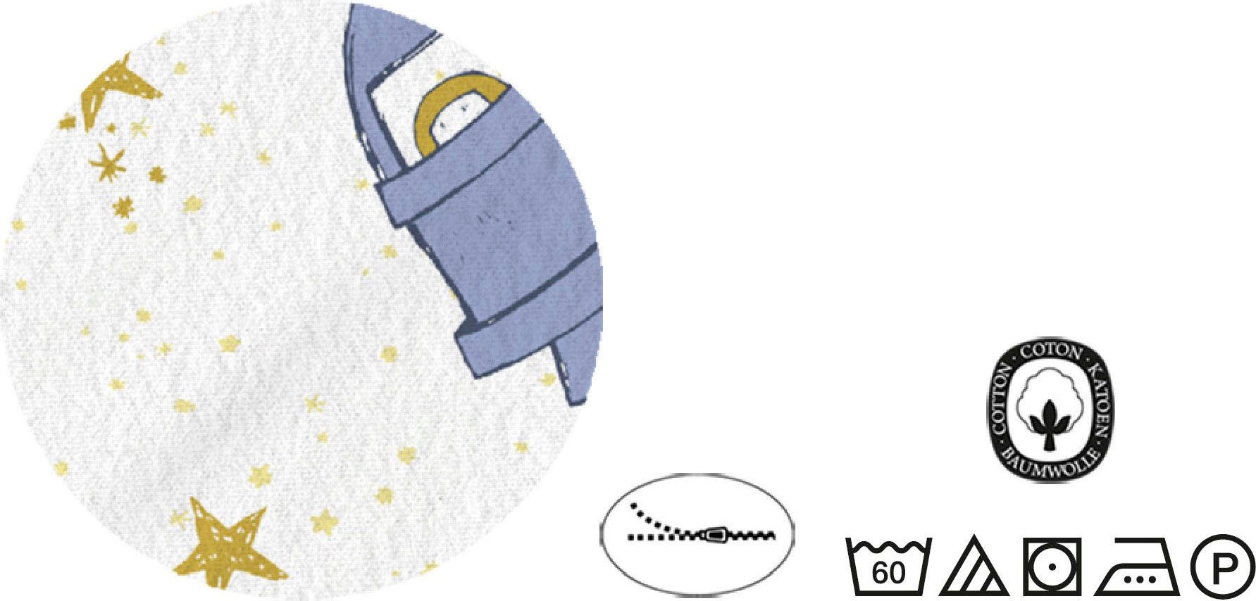 Biberna Kinderbettwäsche »Julien in Gr. 100x135 oder 135x200 cm, für Kinder, Kinderbettwäsche«, Feinbiber kuschelig warm im Winter, Kinderbettwäsche Weltraum, Kinder