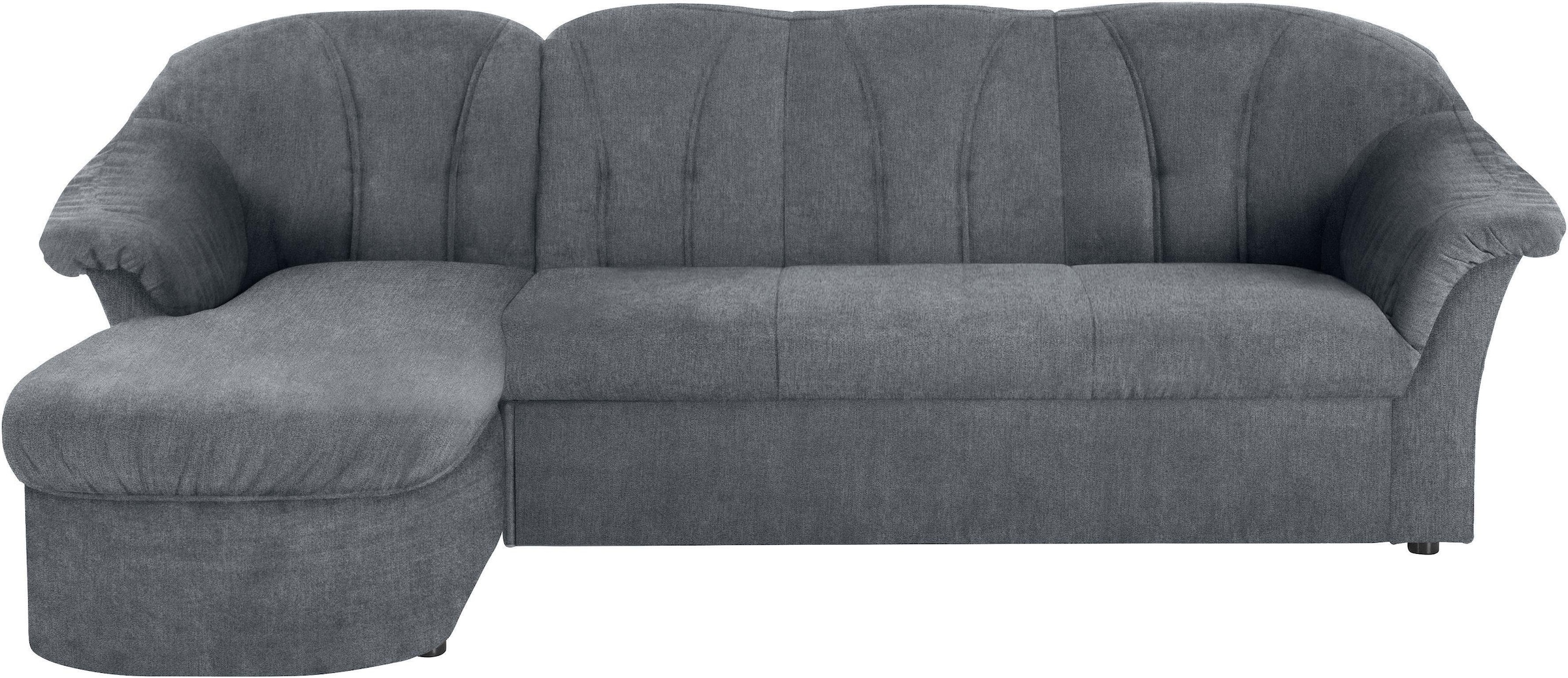 DOMO collection Ecksofa »Pegnitz, elegante Rückensteppung, kompakte Stellmaße 238/141cm, L-Form«, wahlweise mit Bettfunktion