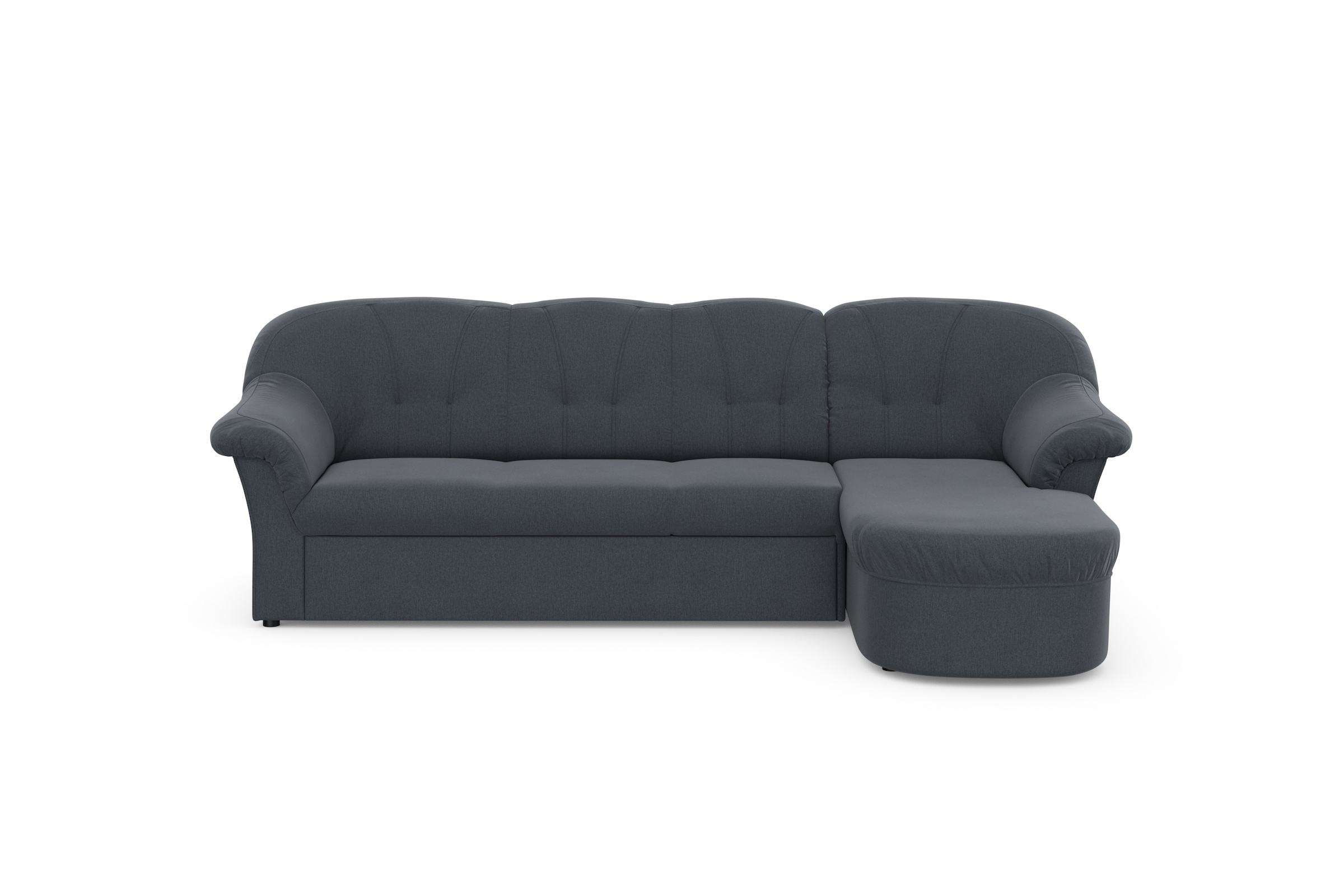 DOMO collection Ecksofa »Pegnitz, elegante Rückensteppung, kompakte Stellmaße 238/141cm, L-Form«, wahlweise mit Bettfunktion