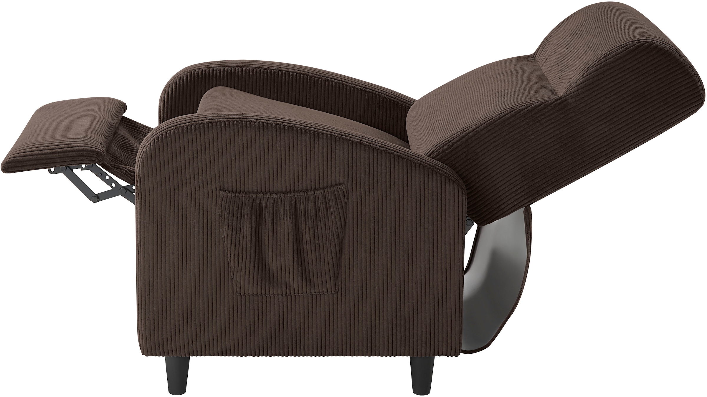 ATLANTIC home collection Relaxsessel »Tom«, mit Relaxfunktion, inklusive seitlicher Tasche