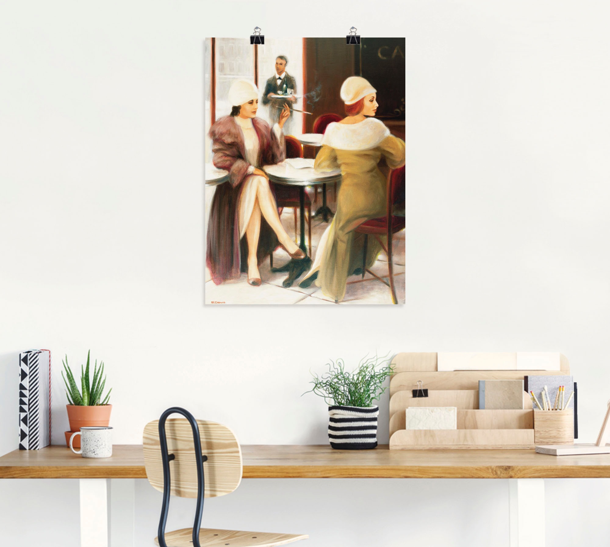 Artland Wandbild »Cafe I«, Frau, (1 St.), als Leinwandbild, Poster in verschied. Größen