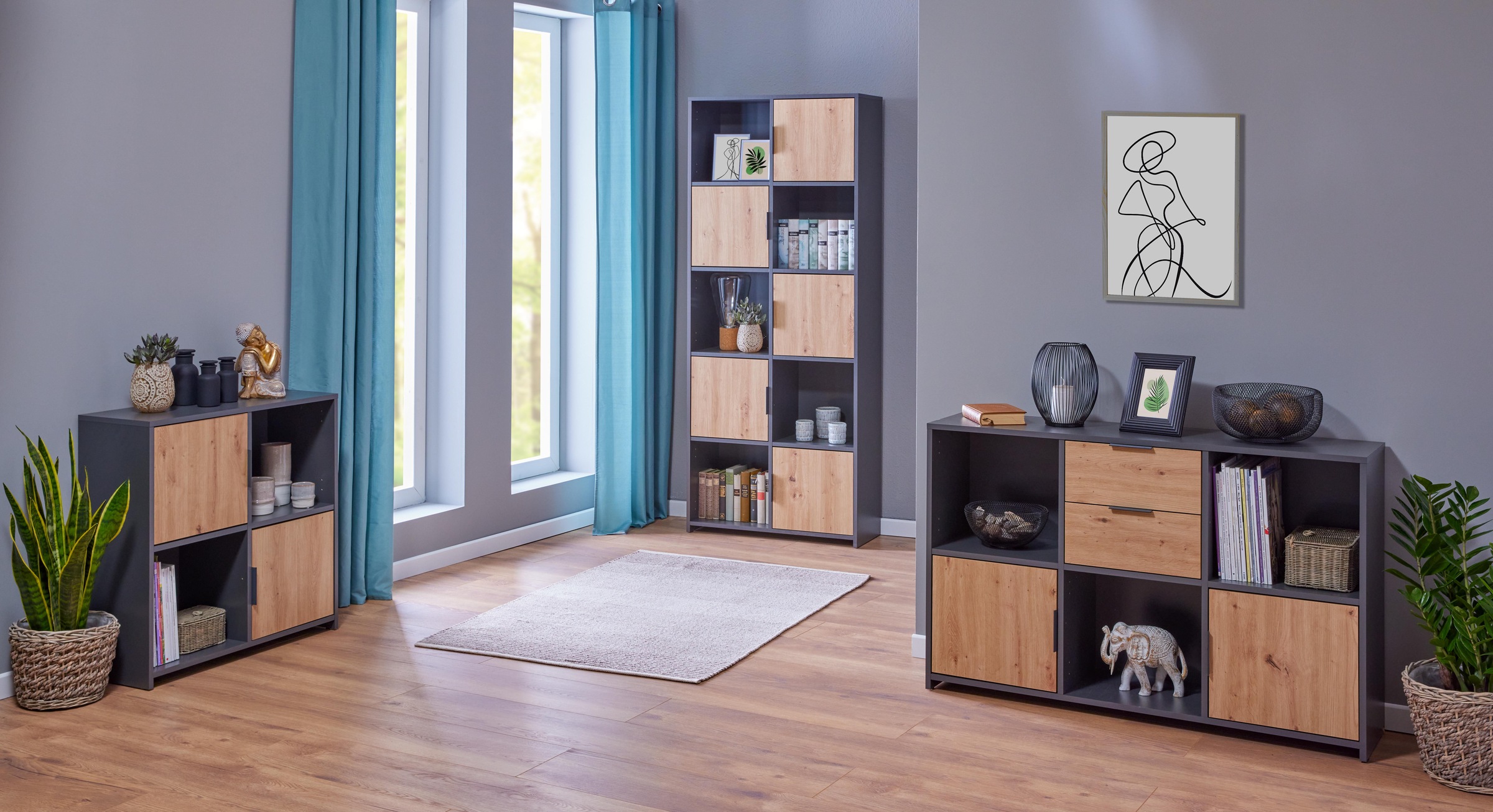 Inter Link Kommode »Pepeto« 1 Stk. tlg. Modular, individuelle Gestaltung, BxTxH: ca. 77 x 30 x 77 cm