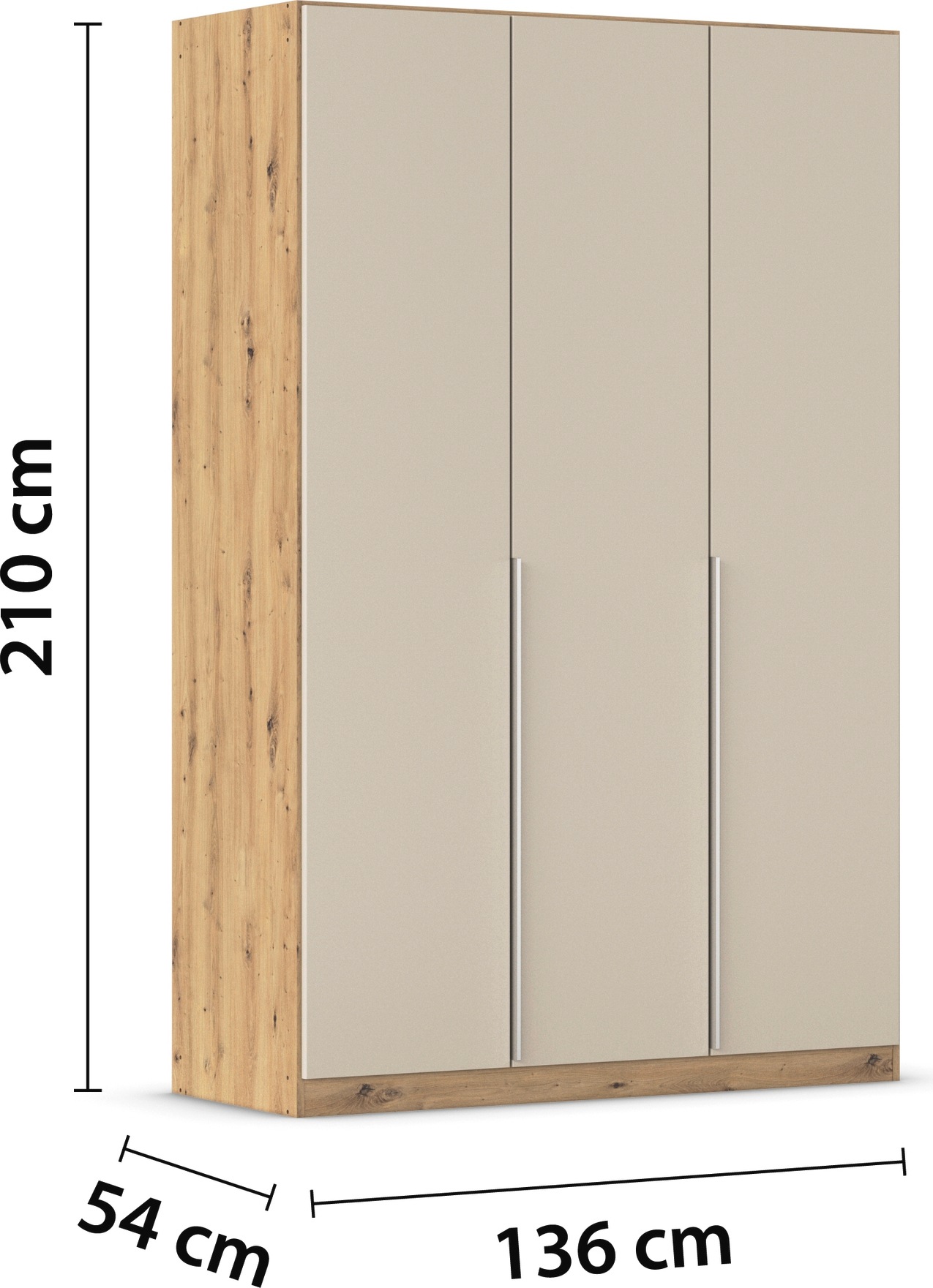 rauch Drehtürenschrank »Kleiderschrank Schrank Garderobe AGORDO TOPSELLER Schlafzimmer«, (in zwei Griff-Farben mit Dekor- oder Hochglanzfront), durchdachte Innenausstattung, in 6 Breiten und 2 Höhen MADE IN GERMANY