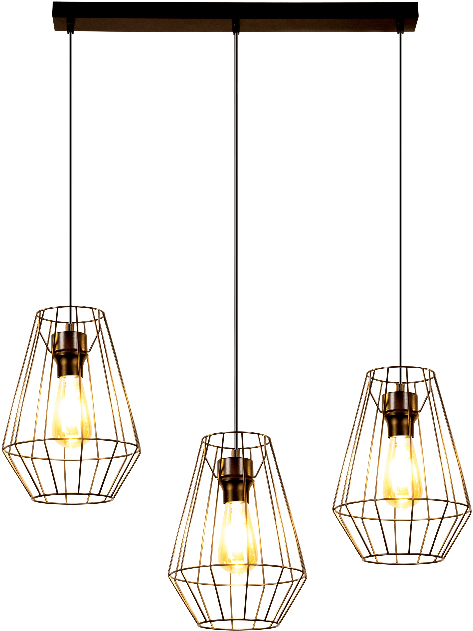 BRITOP LIGHTING Hängeleuchte »Endorfina«, 3 flammig, Leuchtmittel E27 | ohne Leuchtmittel-Leuchtmittel wechselbar, Dekorative Leuchte aus Metall, passende LM E27 / exkl., Made in Europe