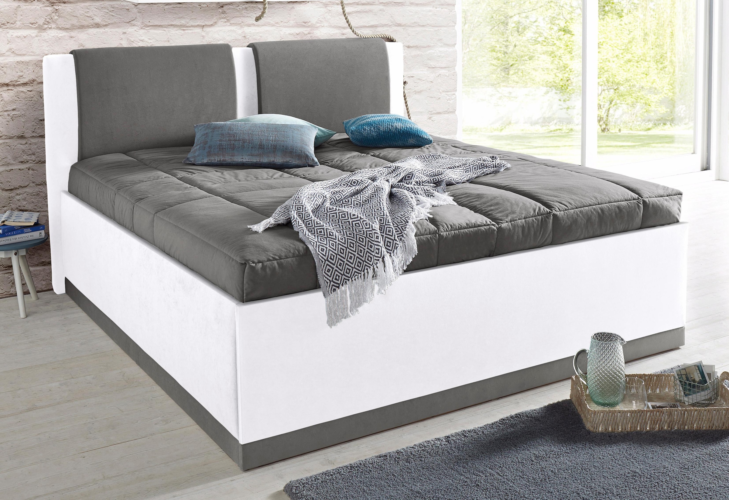 Westfalia Schlafkomfort Polsterbett, mit kaufen Tagesdecke Bettkasten und auf Rechnung