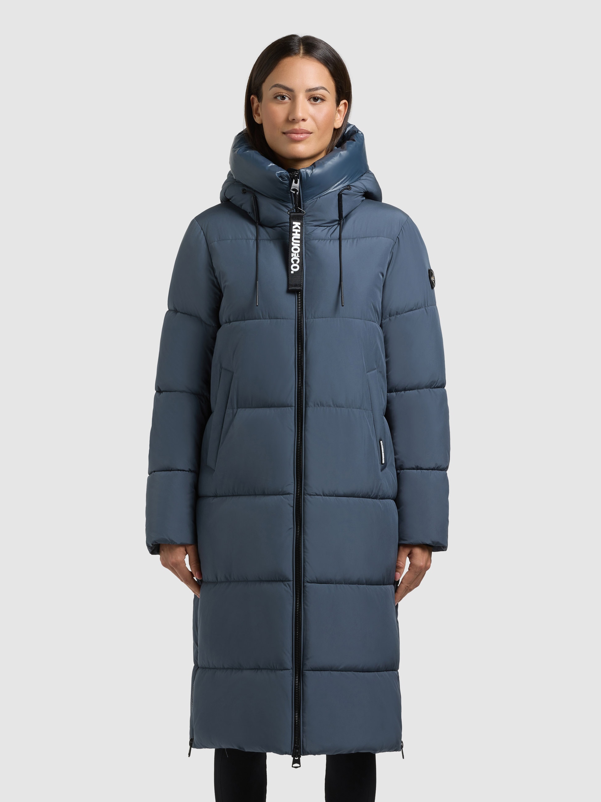 KHUJO Steppmantel »NALU« DIM BLUE XXL (44) XXL (44) Knielanger Steppmantel von Khujo