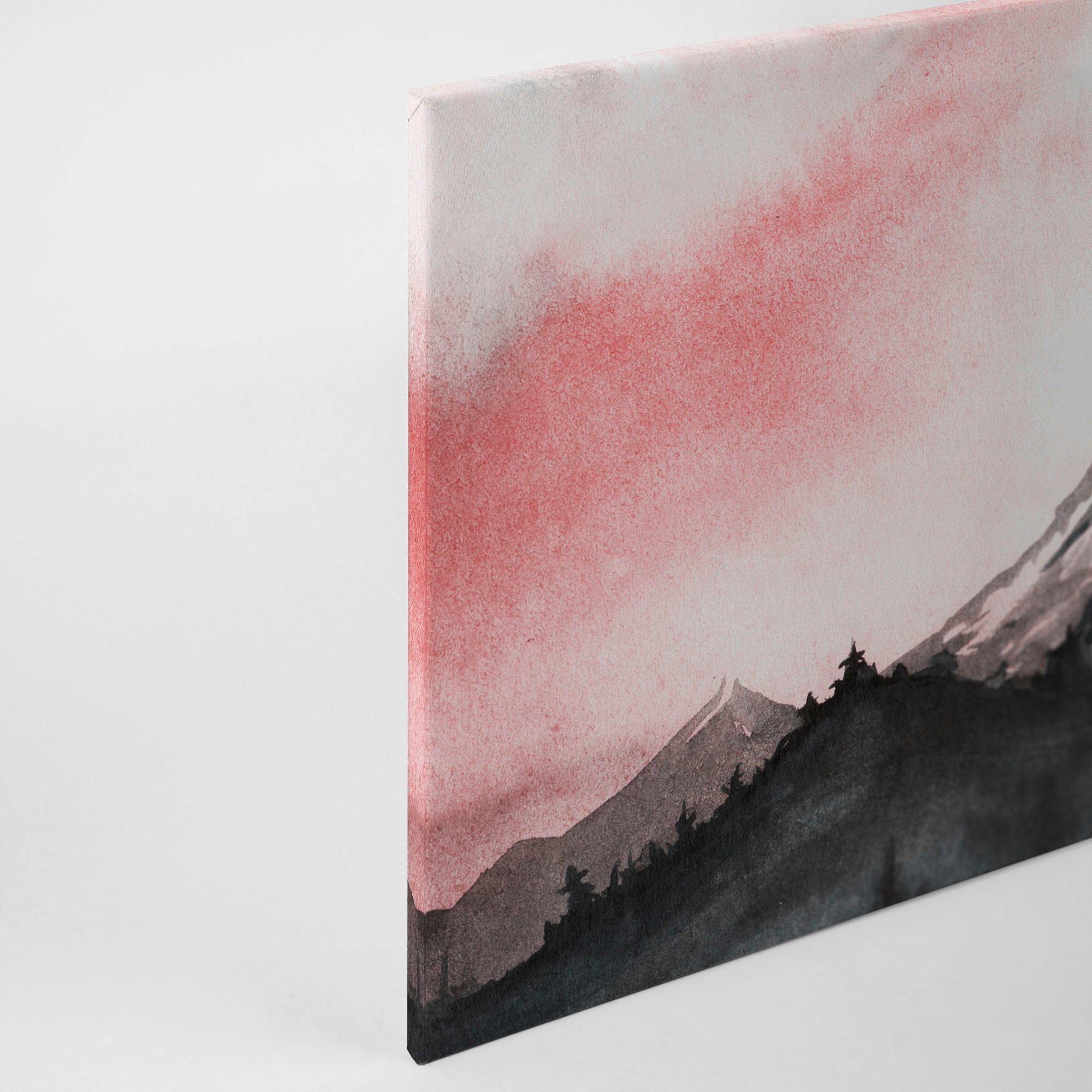 A.S. Création Leinwandbild »Mountain Paint«, Kunst-Wald-Kinder, (1 St.), Berg Bild Landschaft Keilrahmen Leinwand-Bild Wohnzimmer modern Kinder