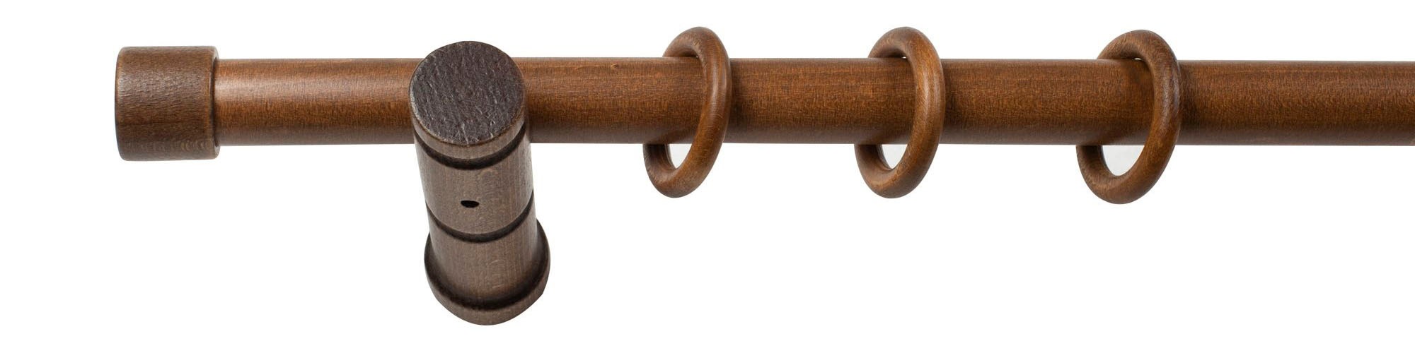 SN DECO GROUP Gardinenstange »Cafiro«, 1 läufig-läufig, Fixmaß, 28 mm, Holz, verschiedene Längen und Farben, Komplettset