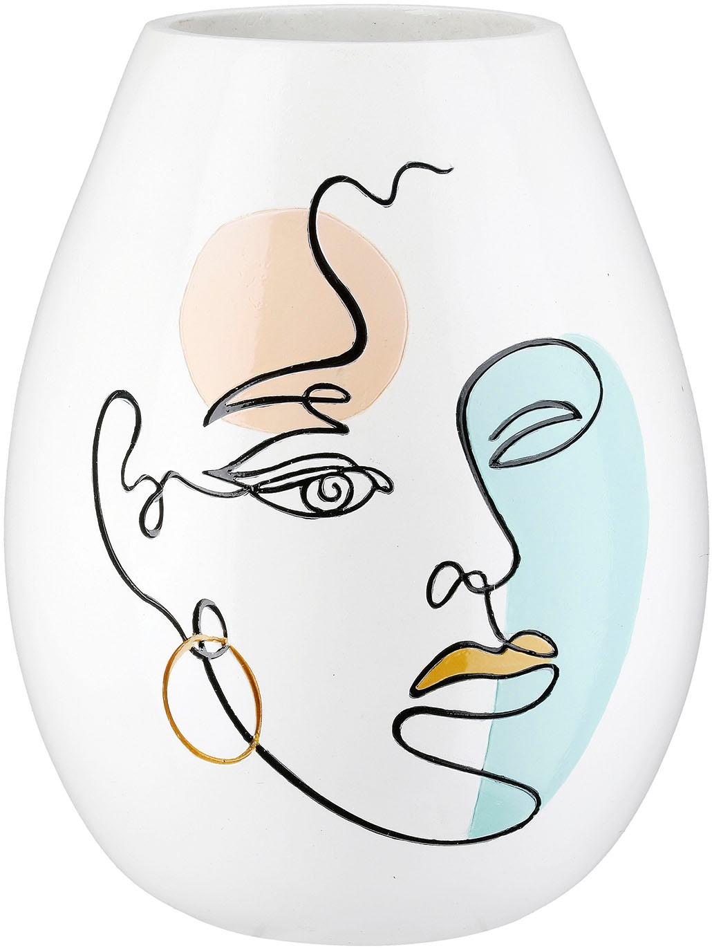 Casablanca by Gilde Tischvase »Vase bauchig Voir weiß H. 28 cm«, (1 St.) günstig online kaufen