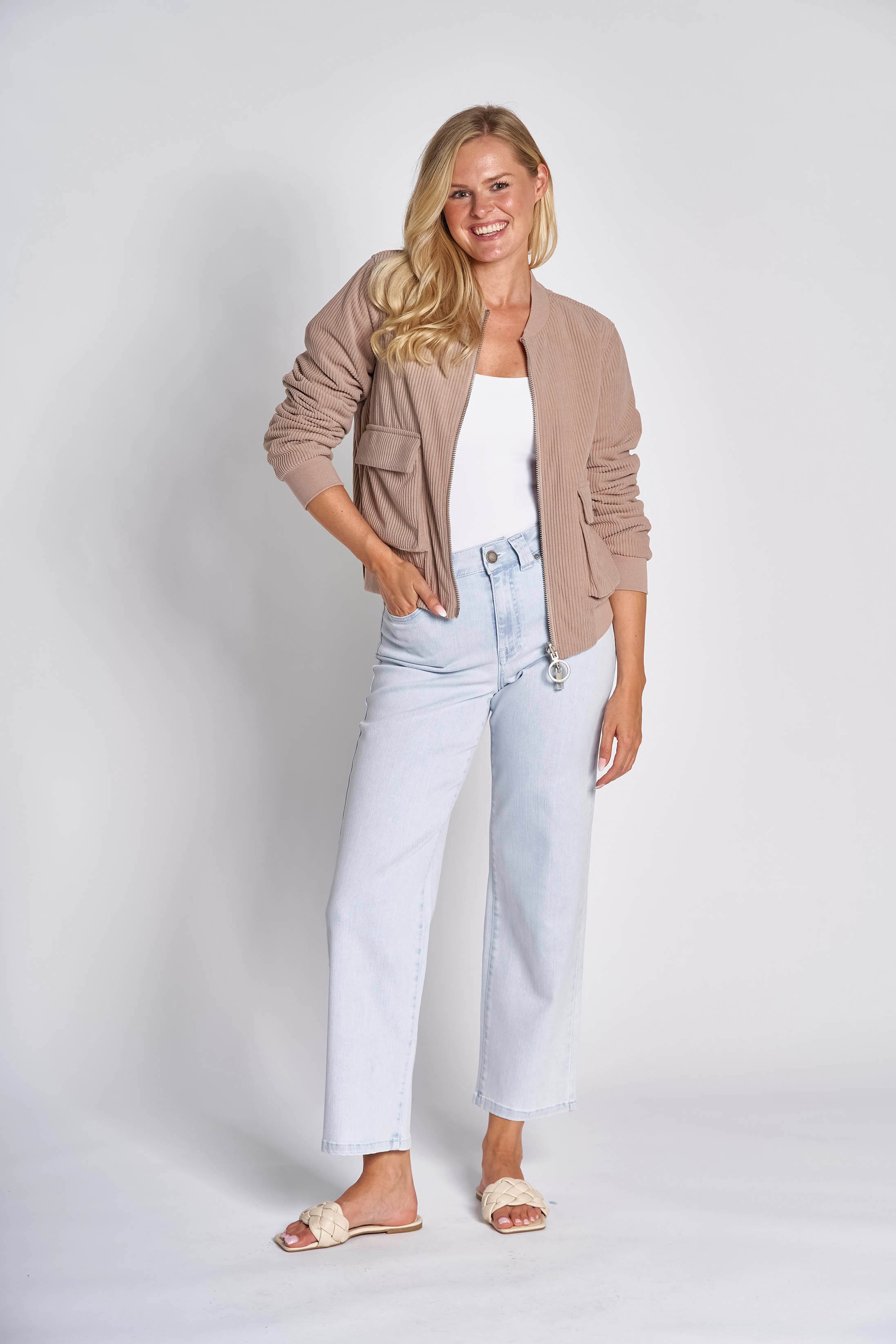 Zhrill Wendejacke »JULIE CORDUROY«, ohne Kapuze, mit Cord und floralem Muster