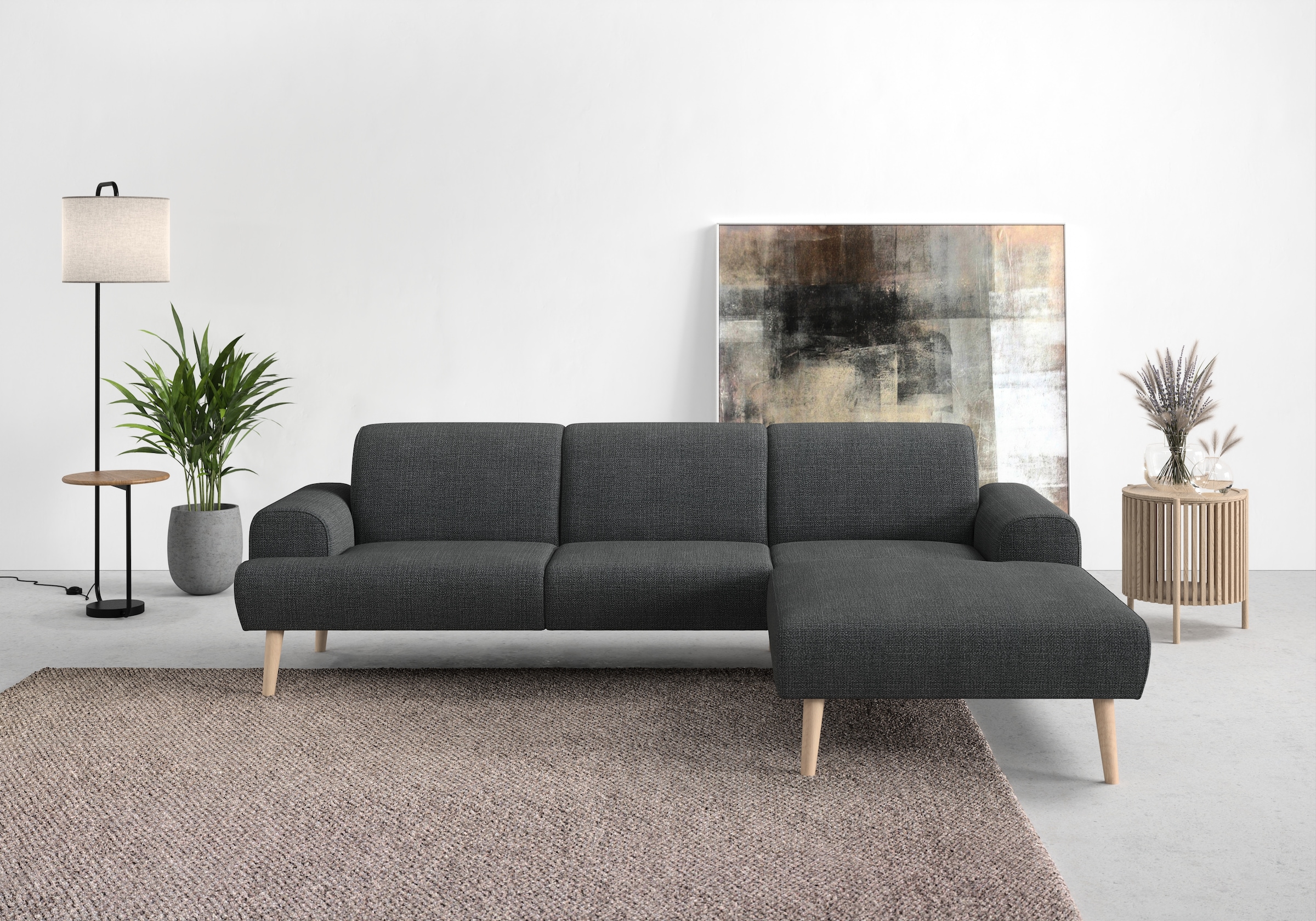 andas Ecksofa »Swift Scandic Design, Federkern für hohen Sitzkomfort, L-For günstig online kaufen