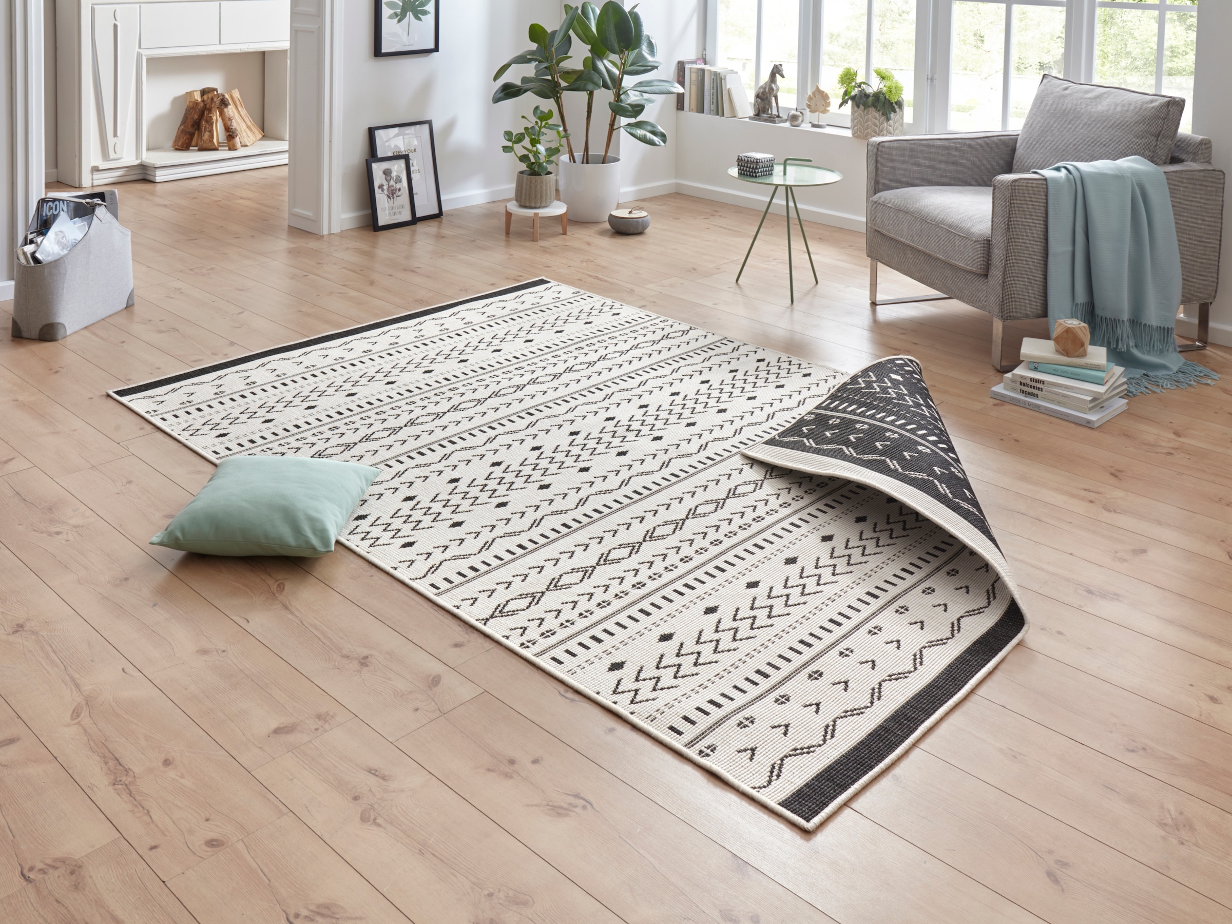 NORTHRUGS Teppich »Kuba Wendeteppich«, rechteckig, 5 mm Höhe, In-& Outdoor, günstig online kaufen