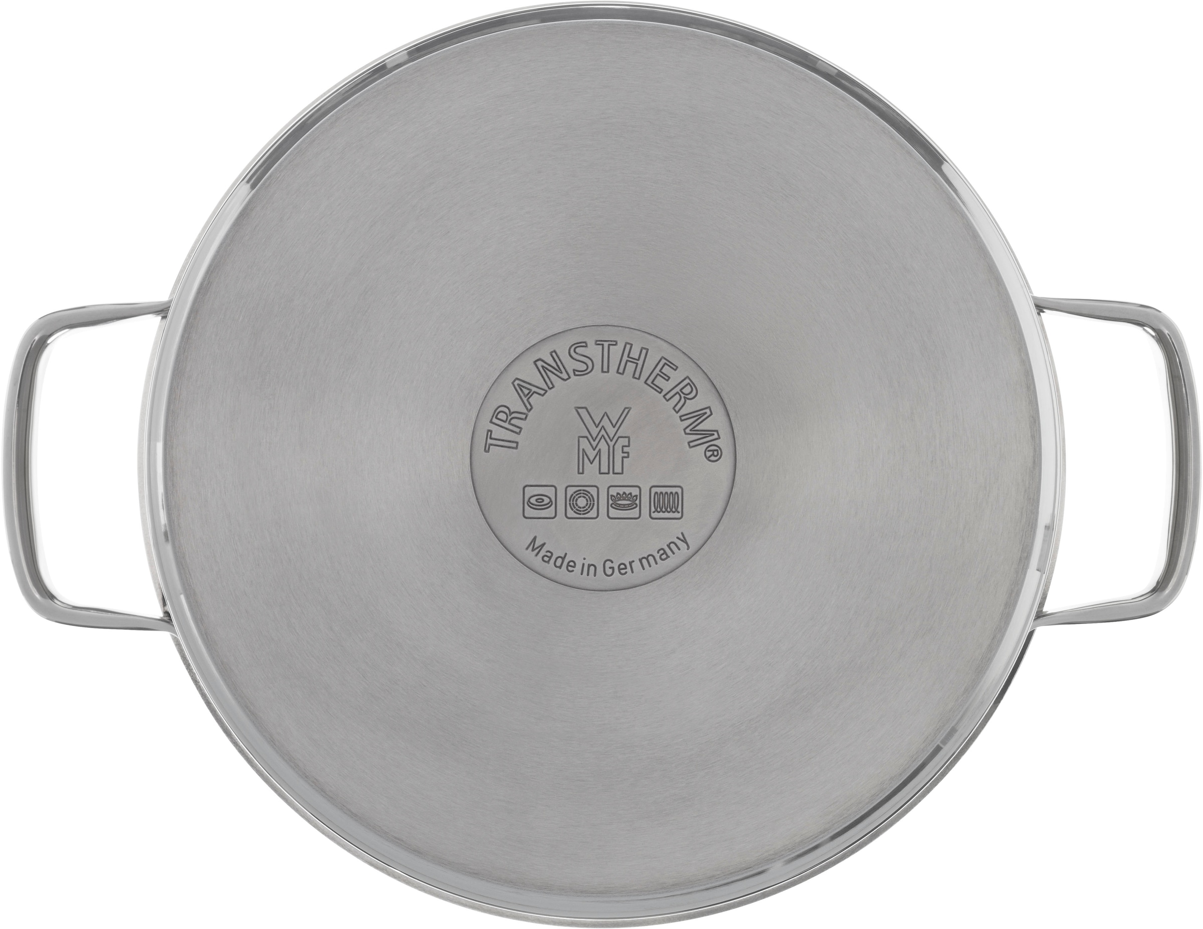 WMF Topf-Set »Compact Cuisine«, Cromargan® Edelstahl Rostfrei 18/10, (Set, 9 tlg.), platzsparend stapelbar, wärmereduzierende Hohlgriffe, Innenskalierung