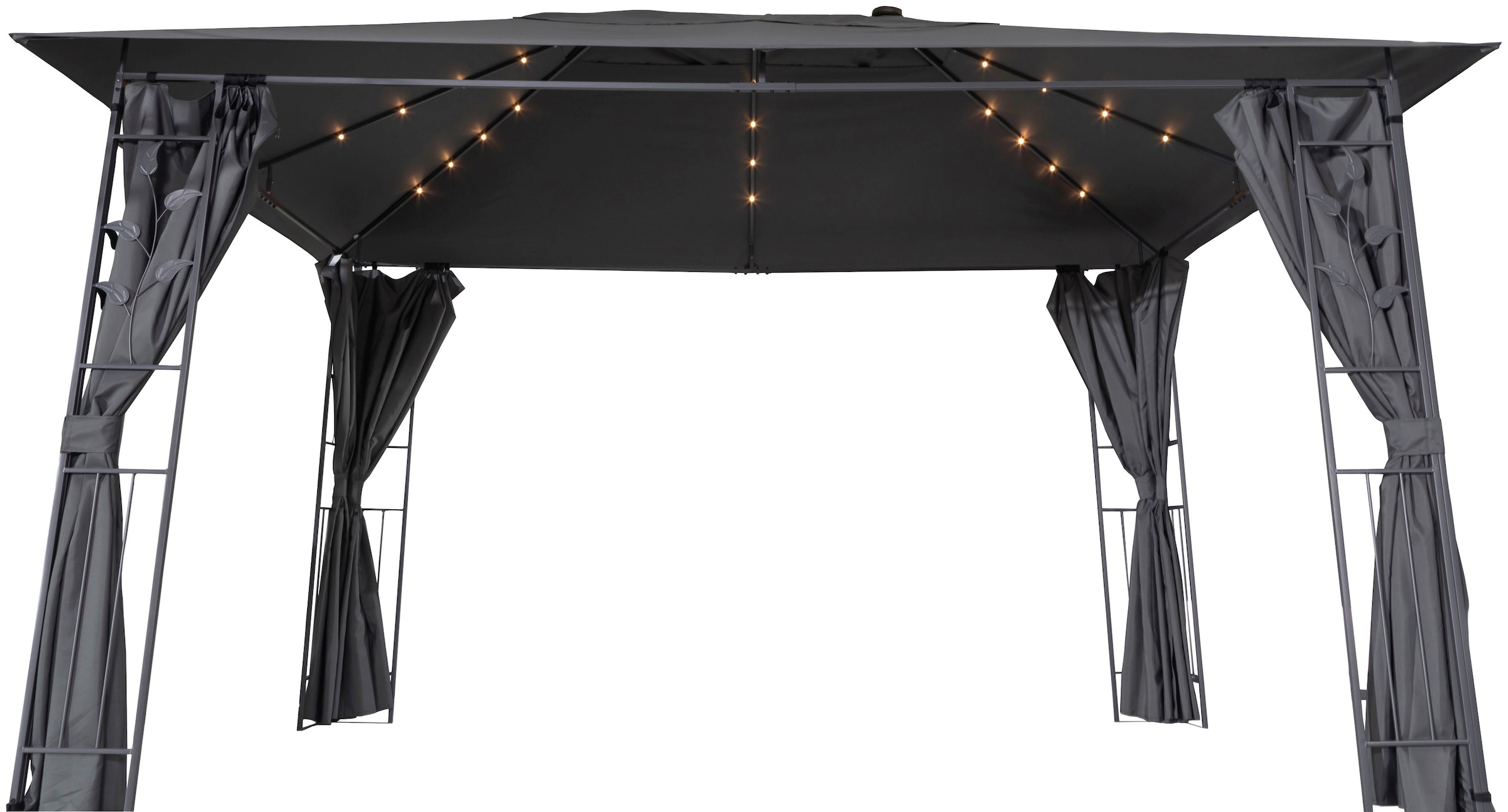 Livotion Pavillon, mit LED Beleuchtung, in Blätteroptik, in 300x300 und 300x400cm