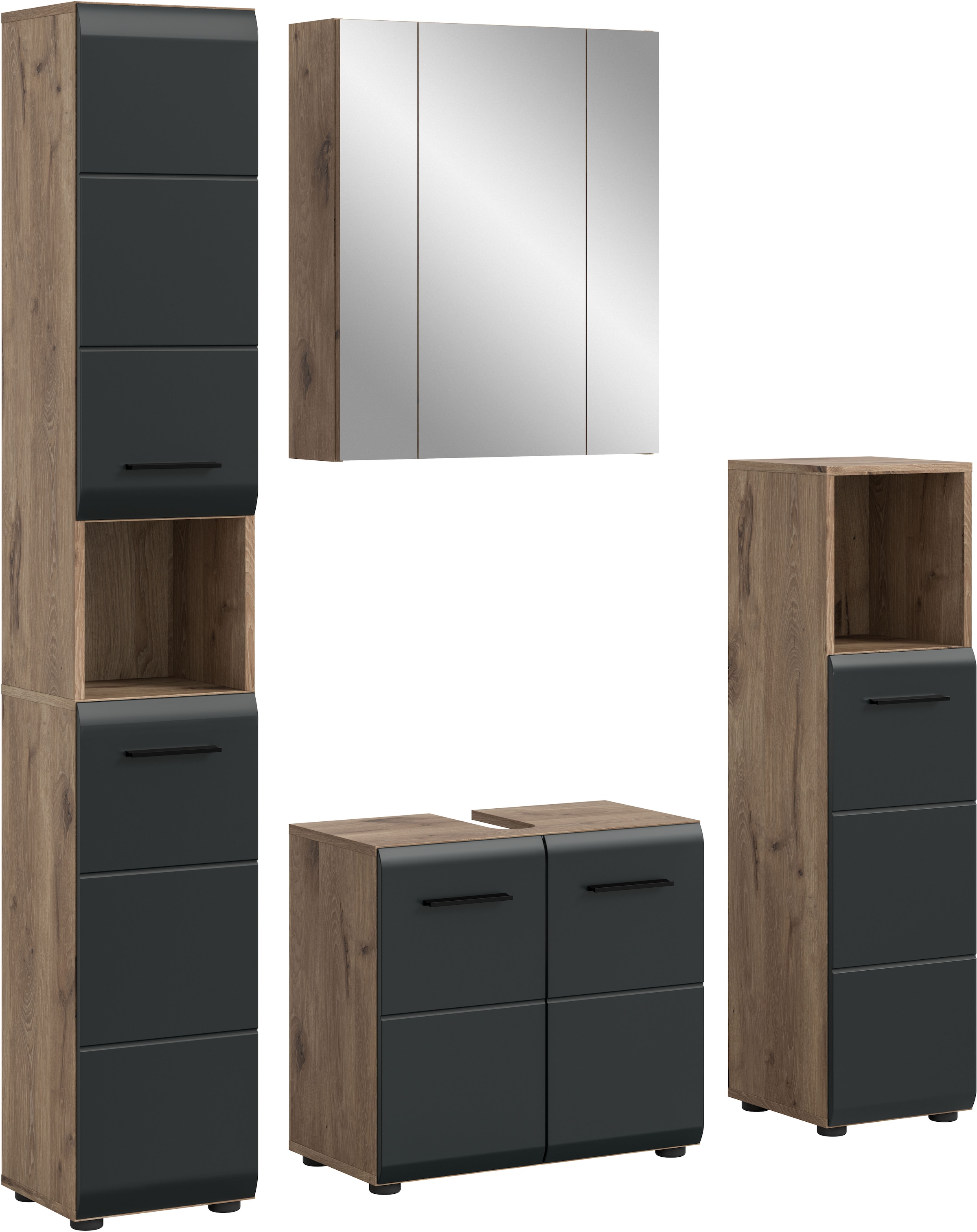 INOSIGN Badezimmer-Set Set, 4 Stk. tlg. Florenz, Badkombination 4-tlg. Nox günstig online kaufen